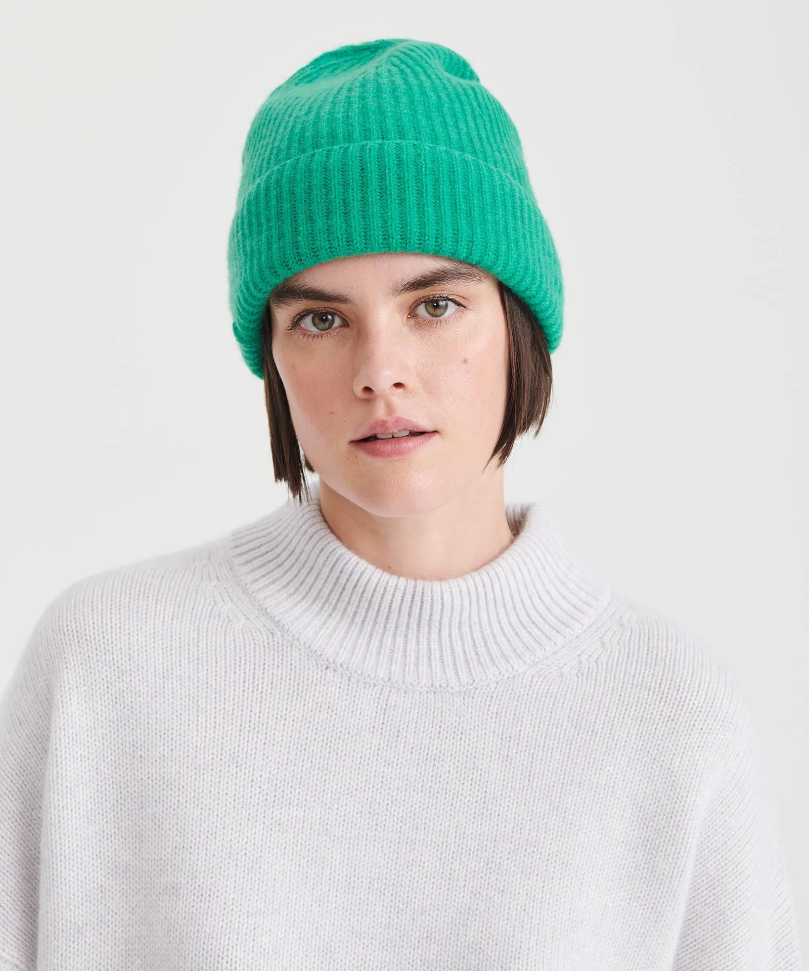 Luxe Cashmere Ribbed Beanie