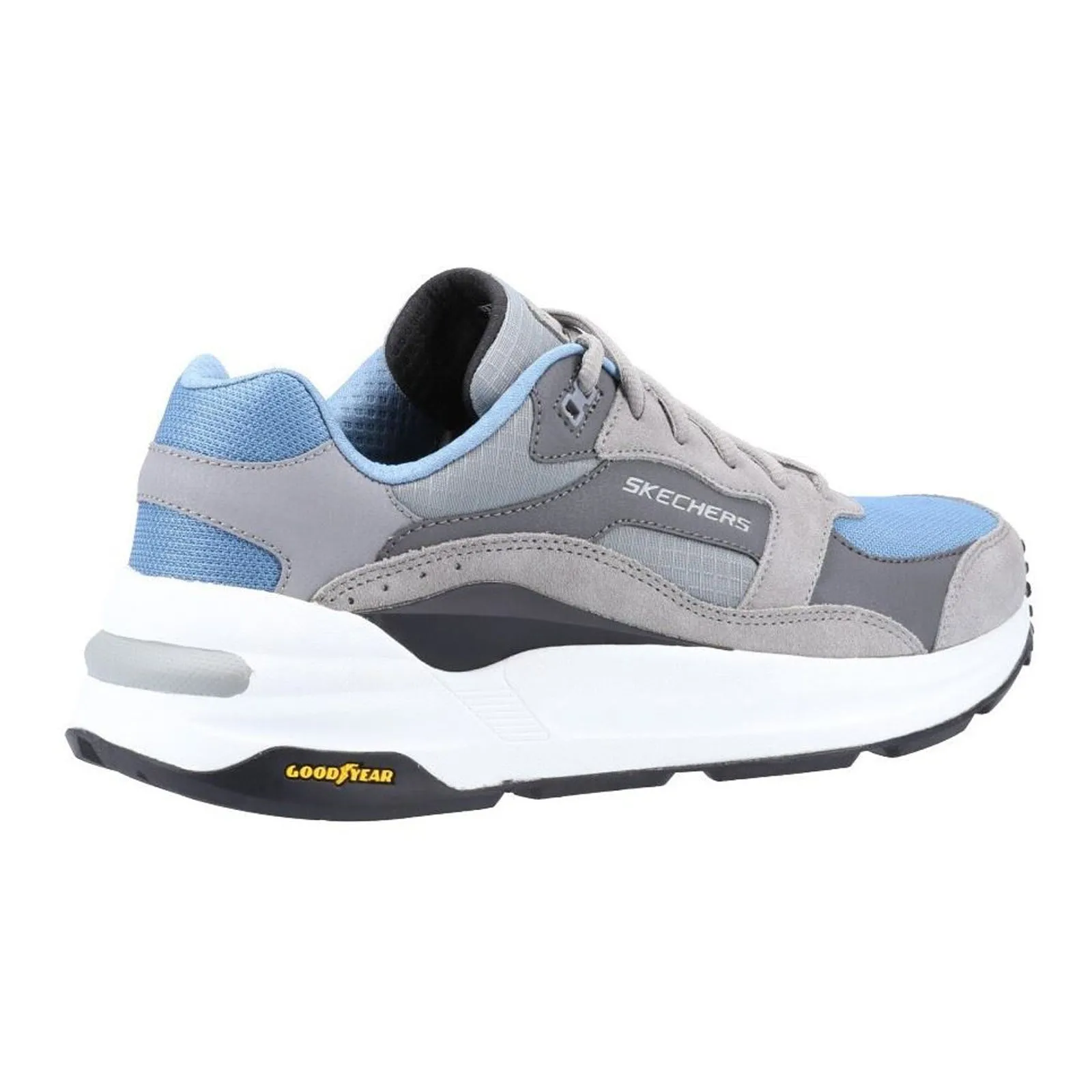 Men's Wide Fit Skechers 237200 Global Jogger Sneakers - Grey/Blue