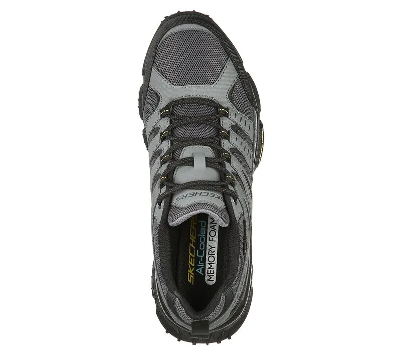 Men's Wide Fit Skechers 237214 Air Envoy Water Repellent outdoor Walking Trainers - Grey/Black