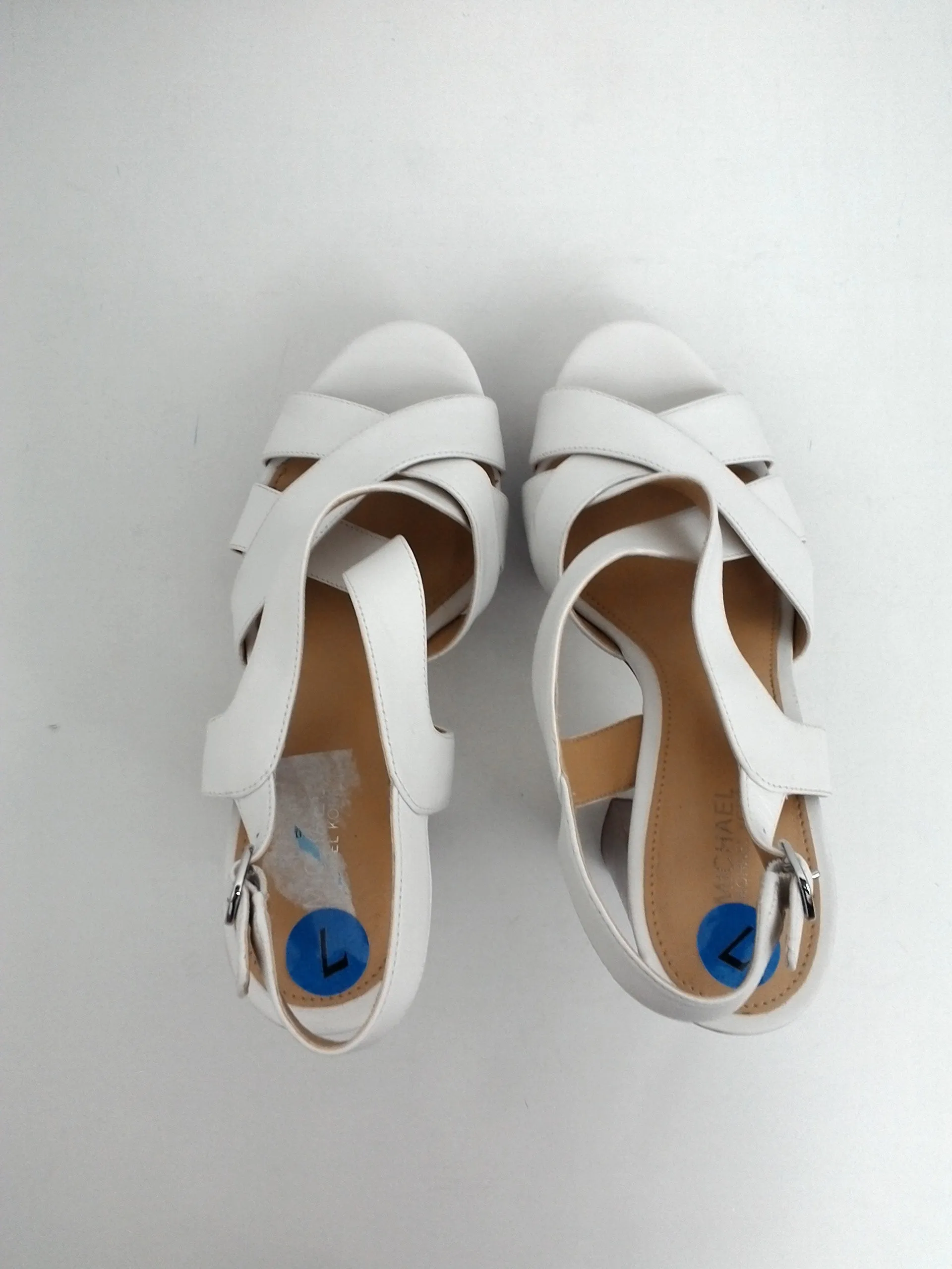 Michael Kors White Leather Platform Size 7