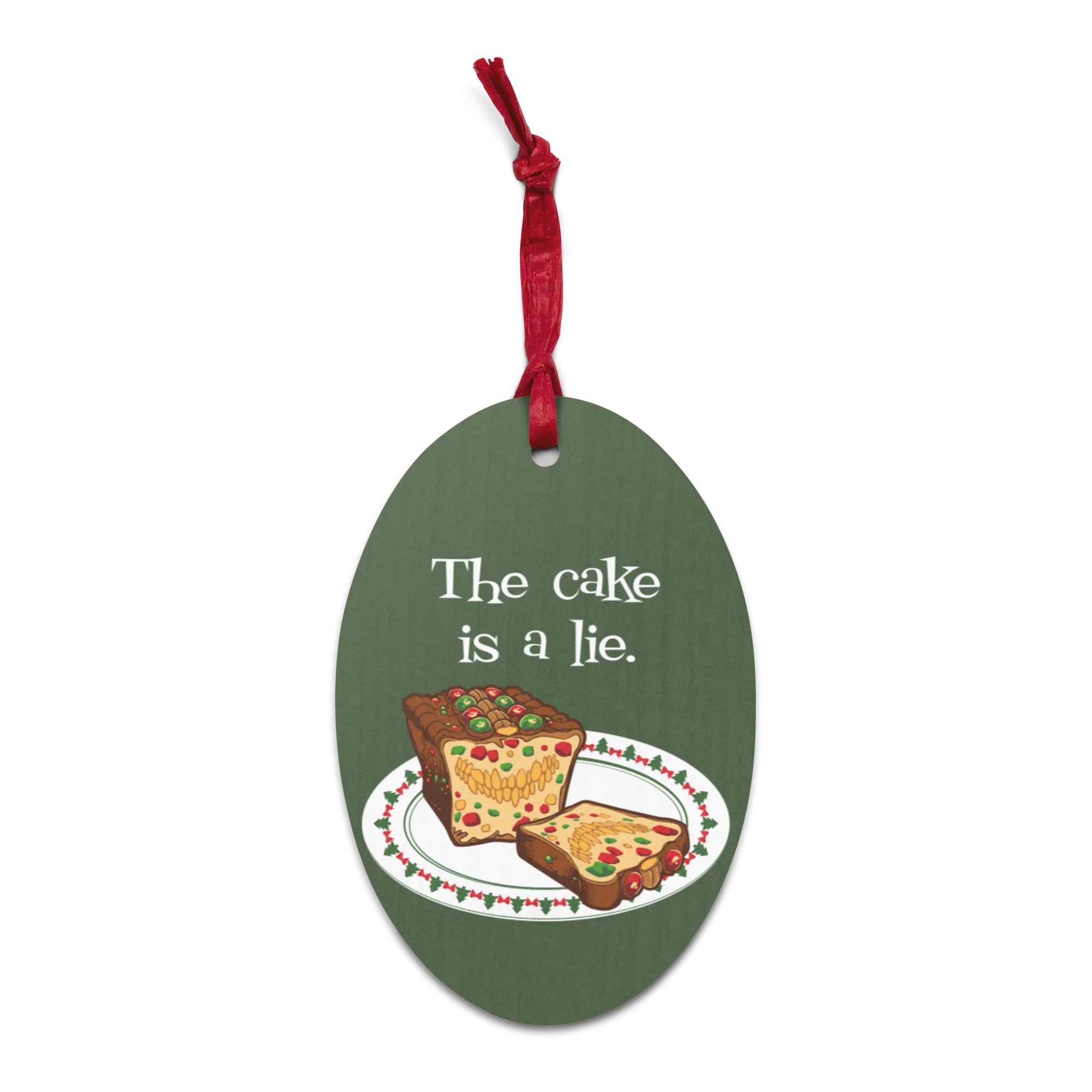 Mimic Fruitcake Wooden Ornament Magnet