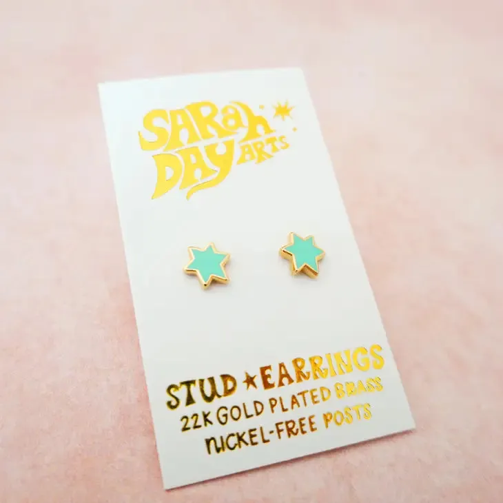 Mini Star of David Stud Earrings