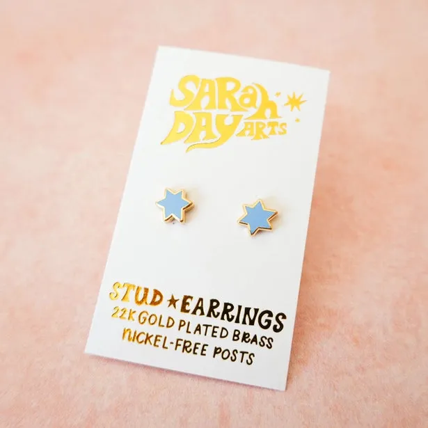 Mini Star of David Stud Earrings