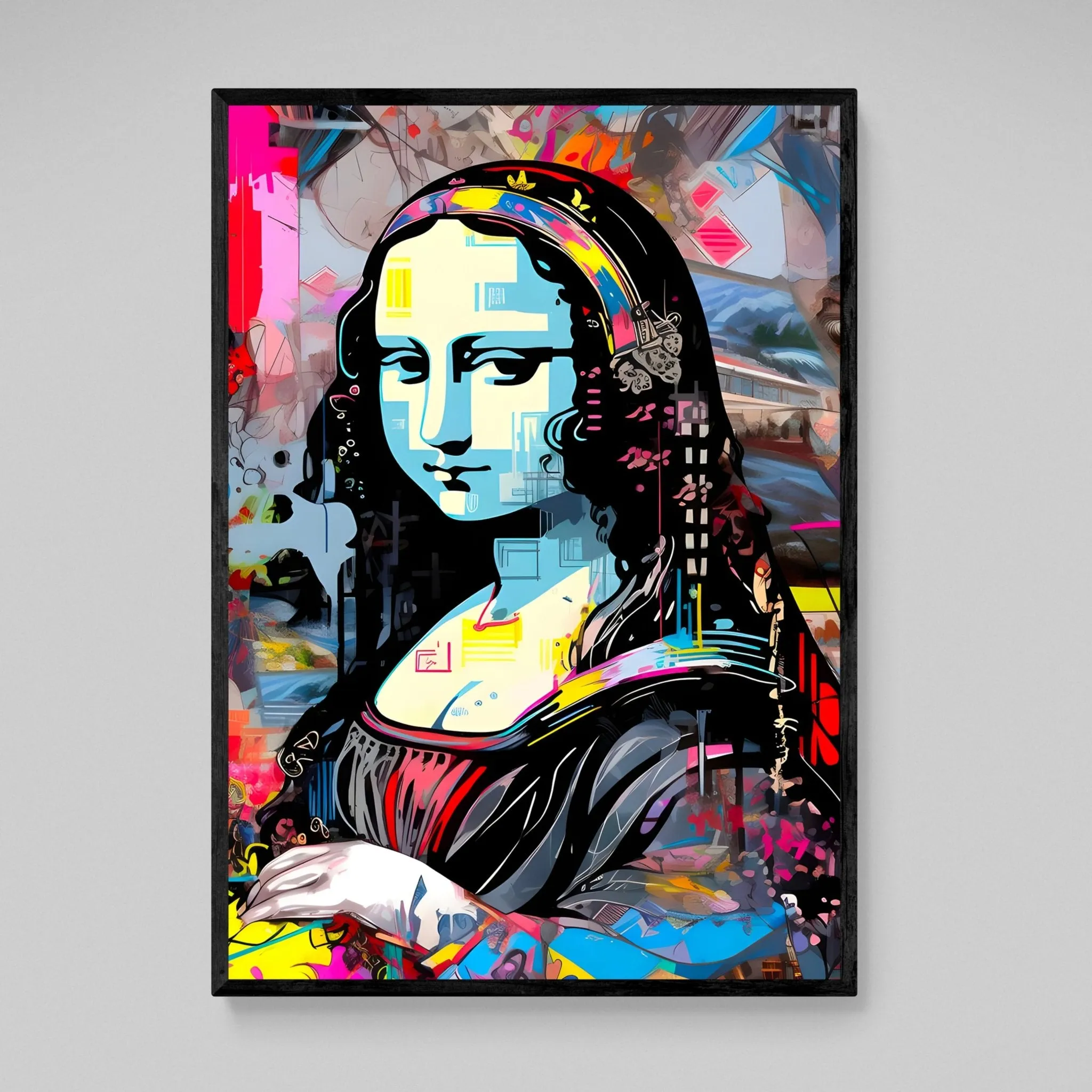 Mona Lisa Graffiti Wall Art