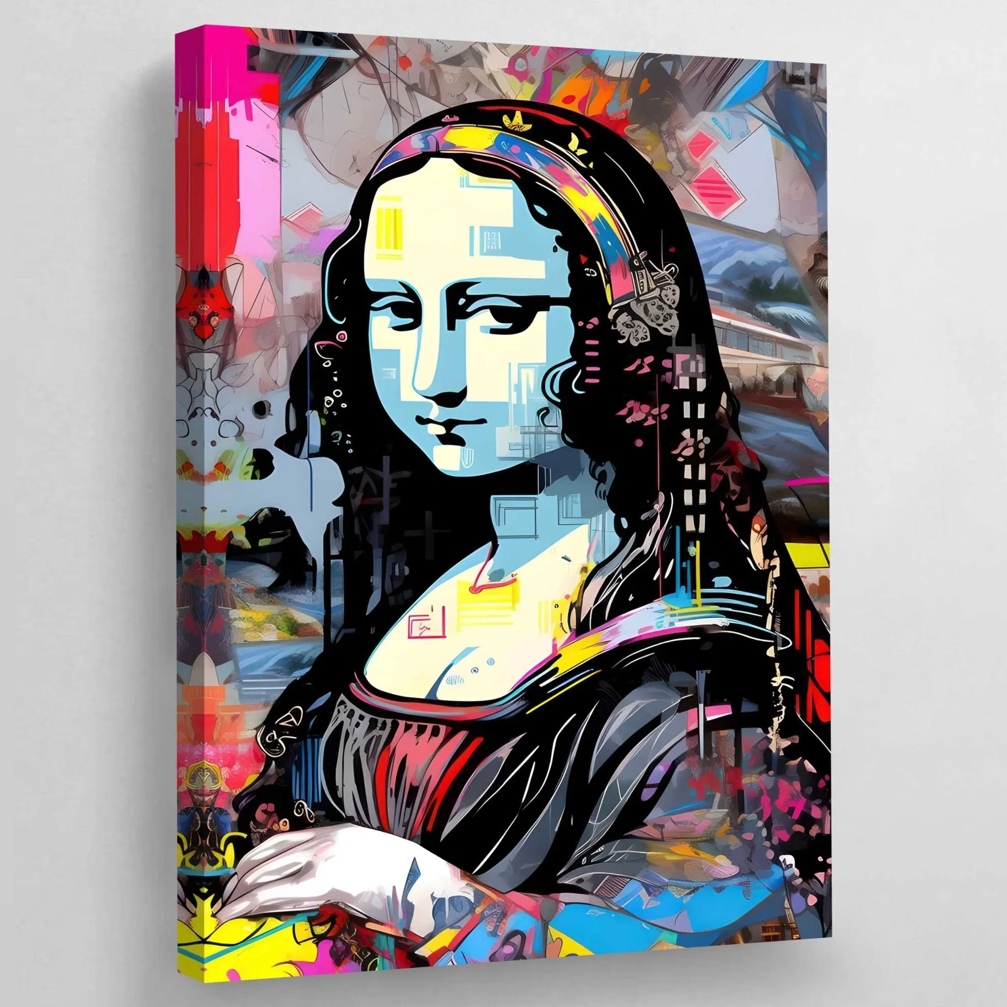 Mona Lisa Graffiti Wall Art