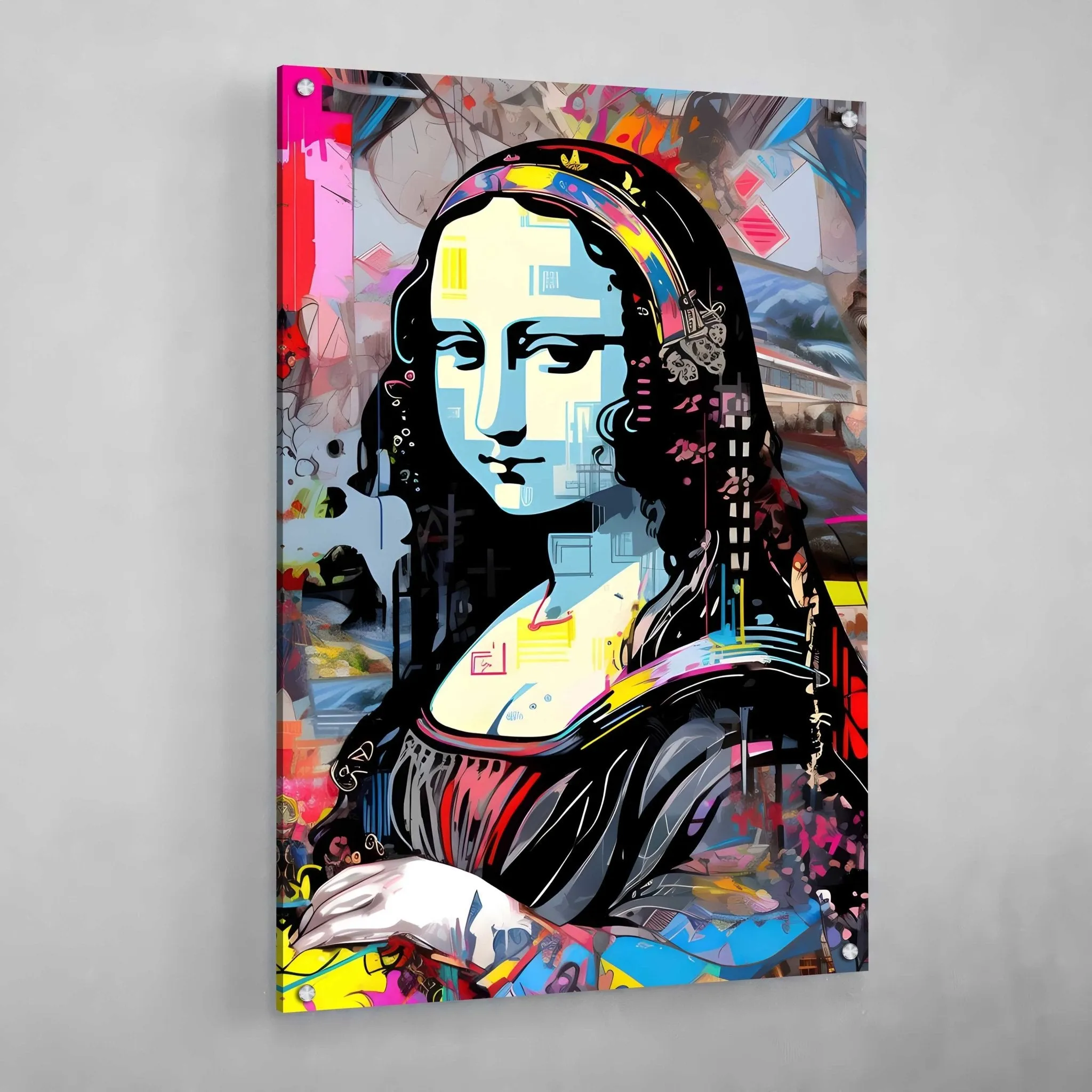 Mona Lisa Graffiti Wall Art