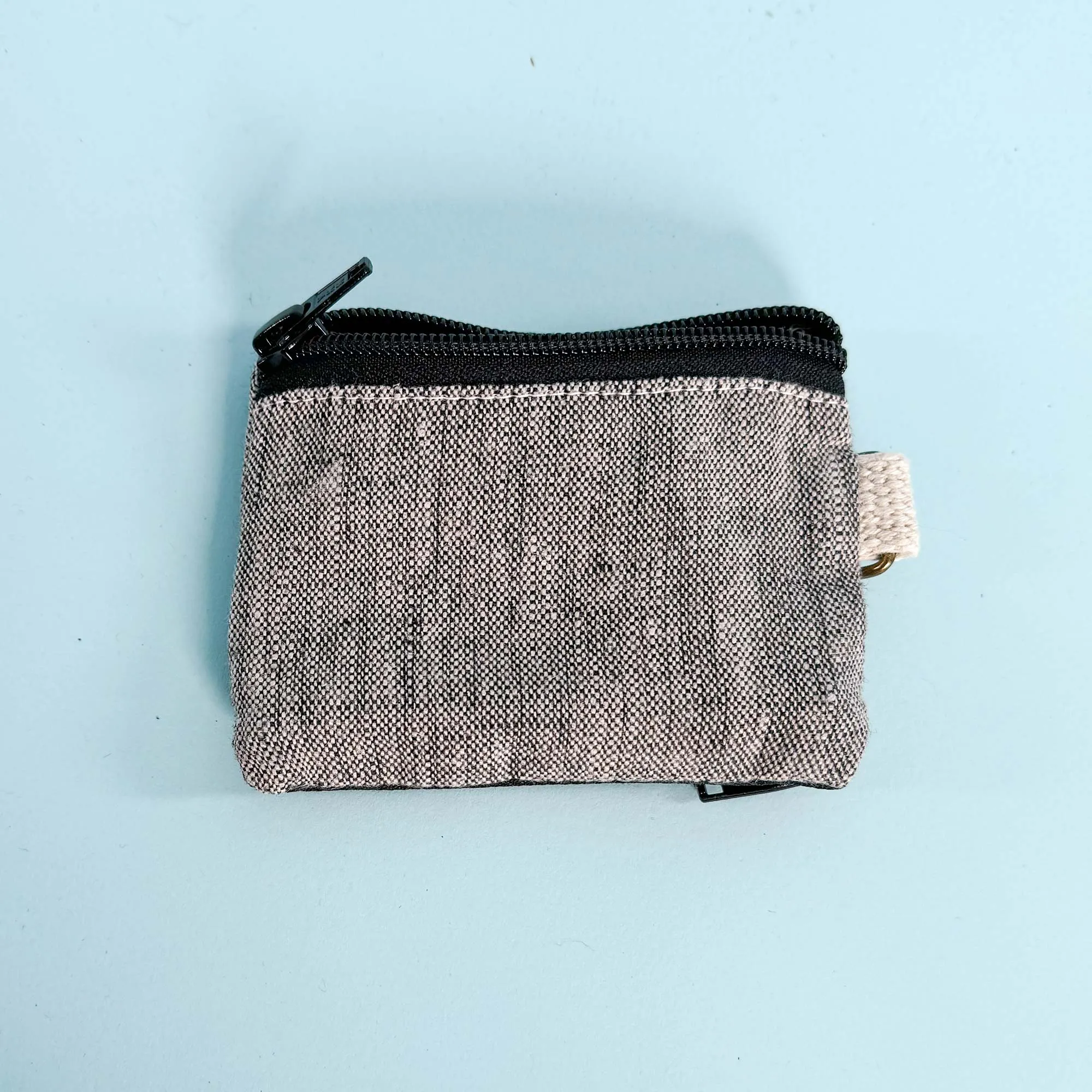 NEWBURGH 100% Organic Organic Linen 2-Way Slim Minimalist Wallet (5.5"x4.5") (OC Thread, YKK Zippers) (99.99% Biodegradable)