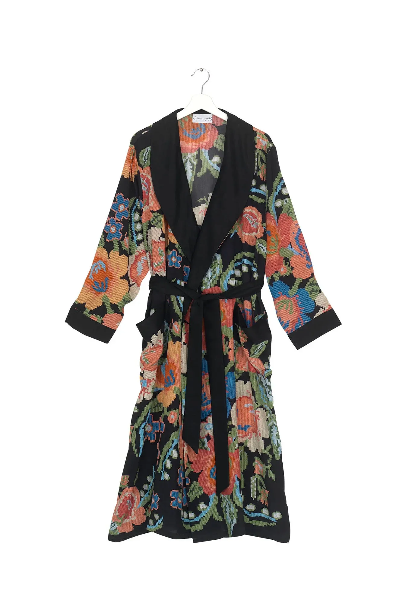 One Hundred Stars Crepe Gown - Woven Flower Black