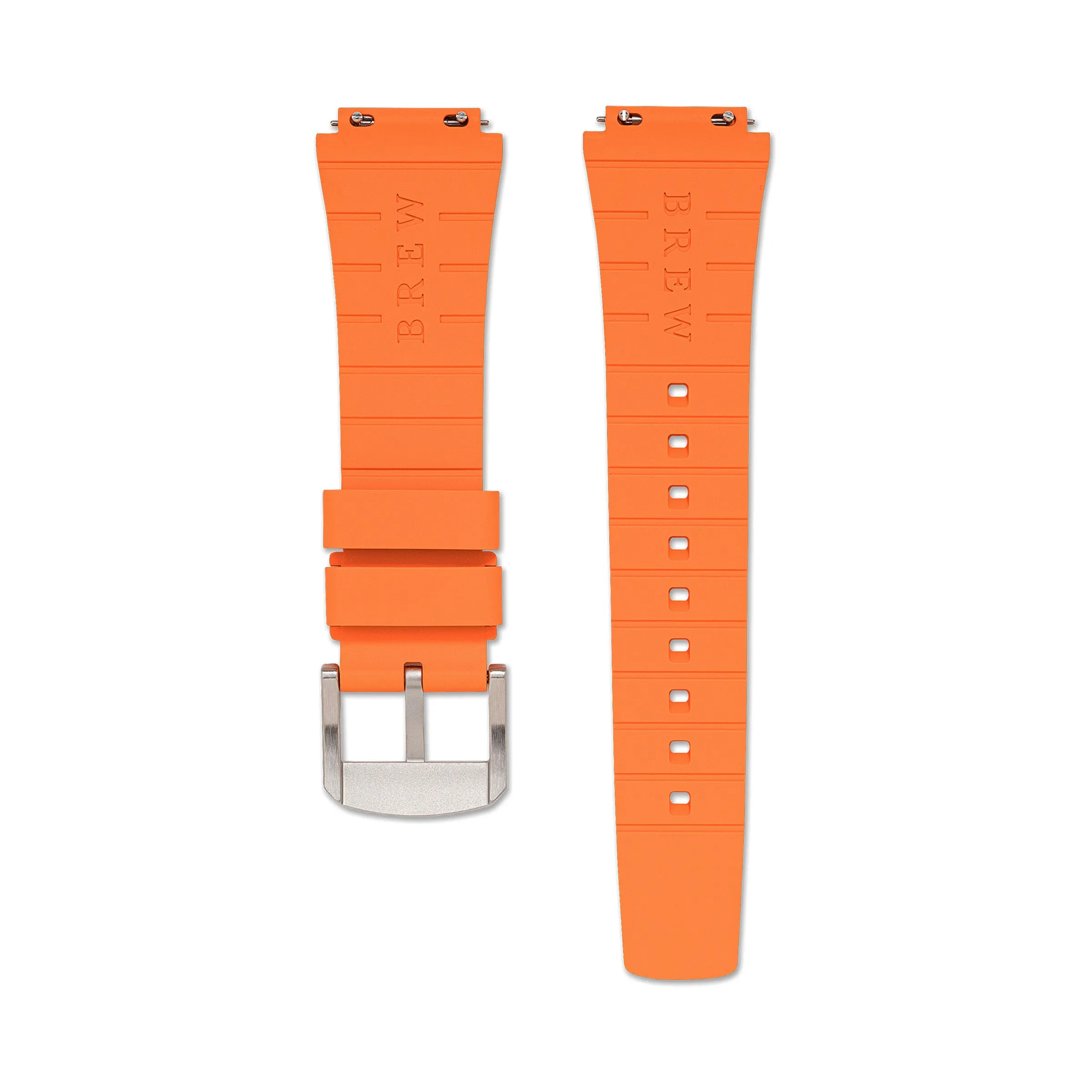 Orange Rubber Strap 20mm