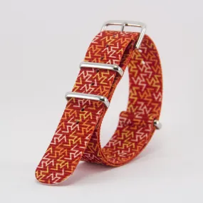 Orange Tangy Graphic Watch Strap