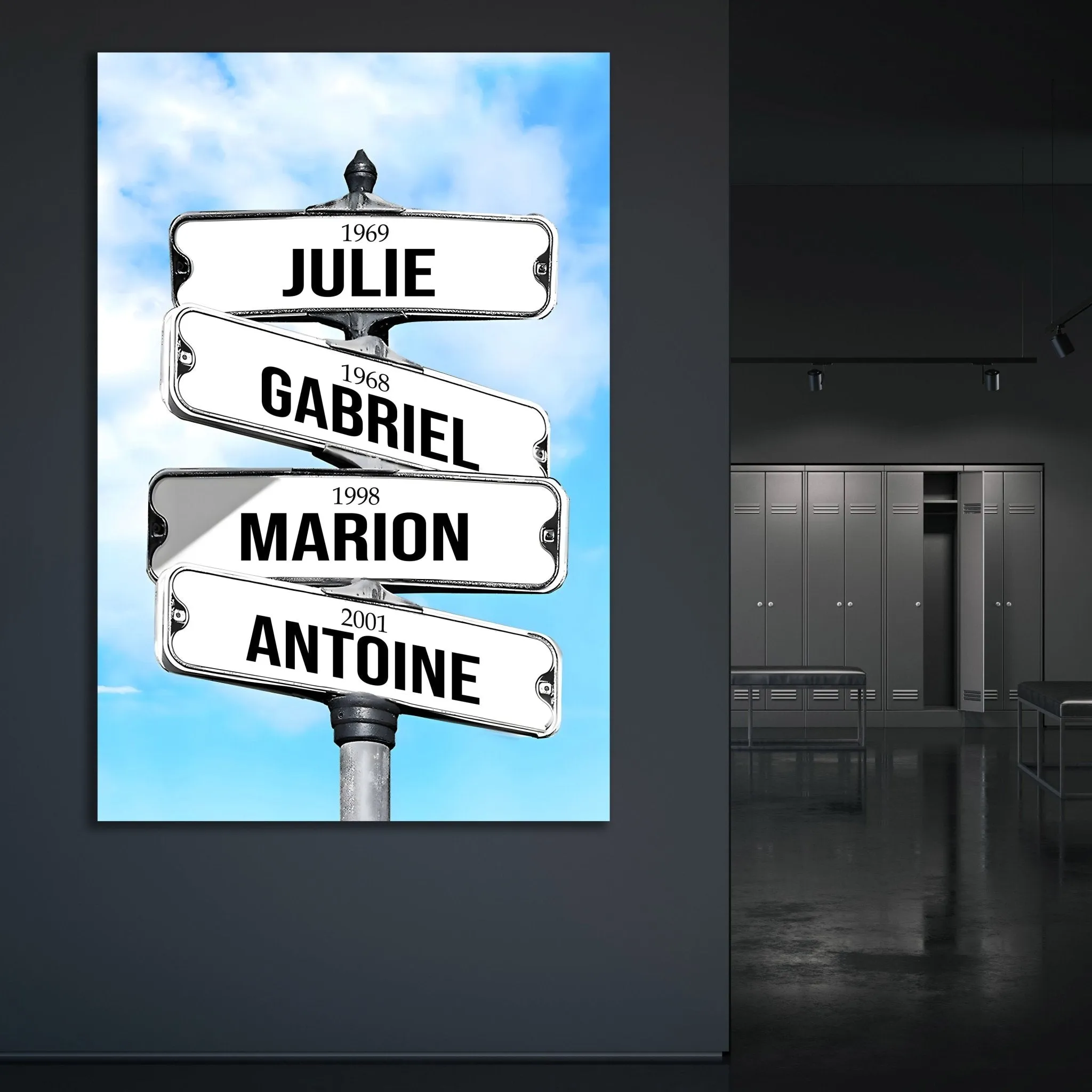 Personalized Canvas Street Sign