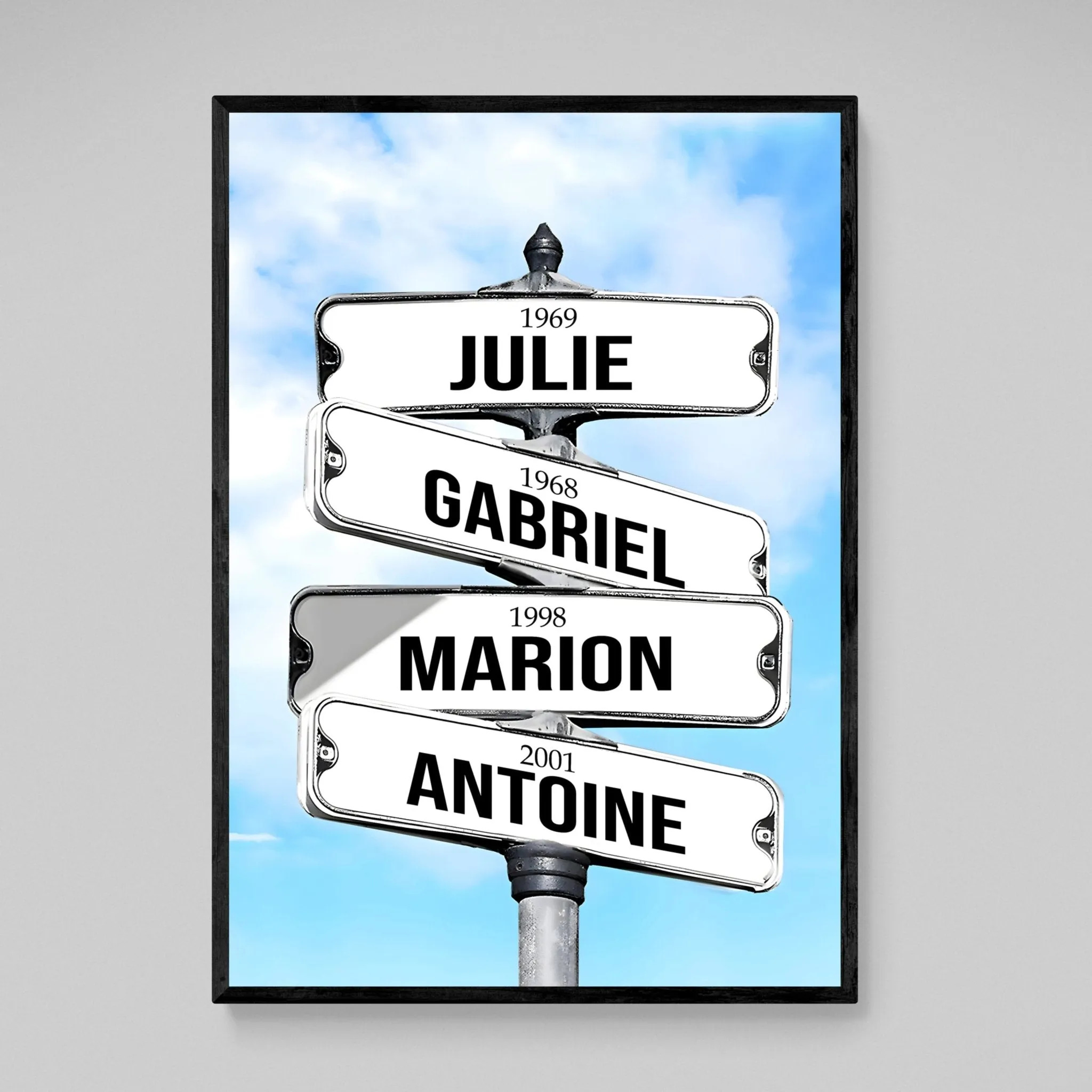 Personalized Canvas Street Sign