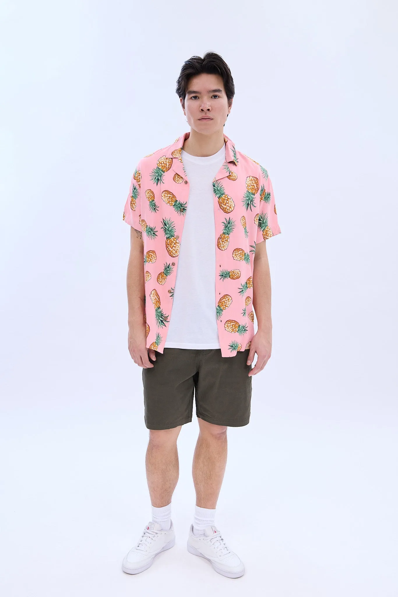 Pineapple Print Short Sleeve Resort Shirt