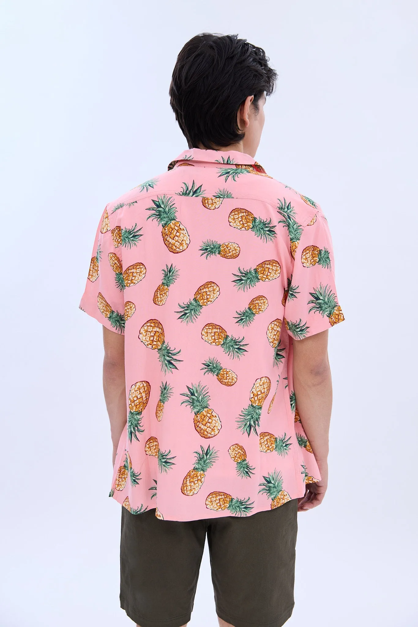 Pineapple Print Short Sleeve Resort Shirt