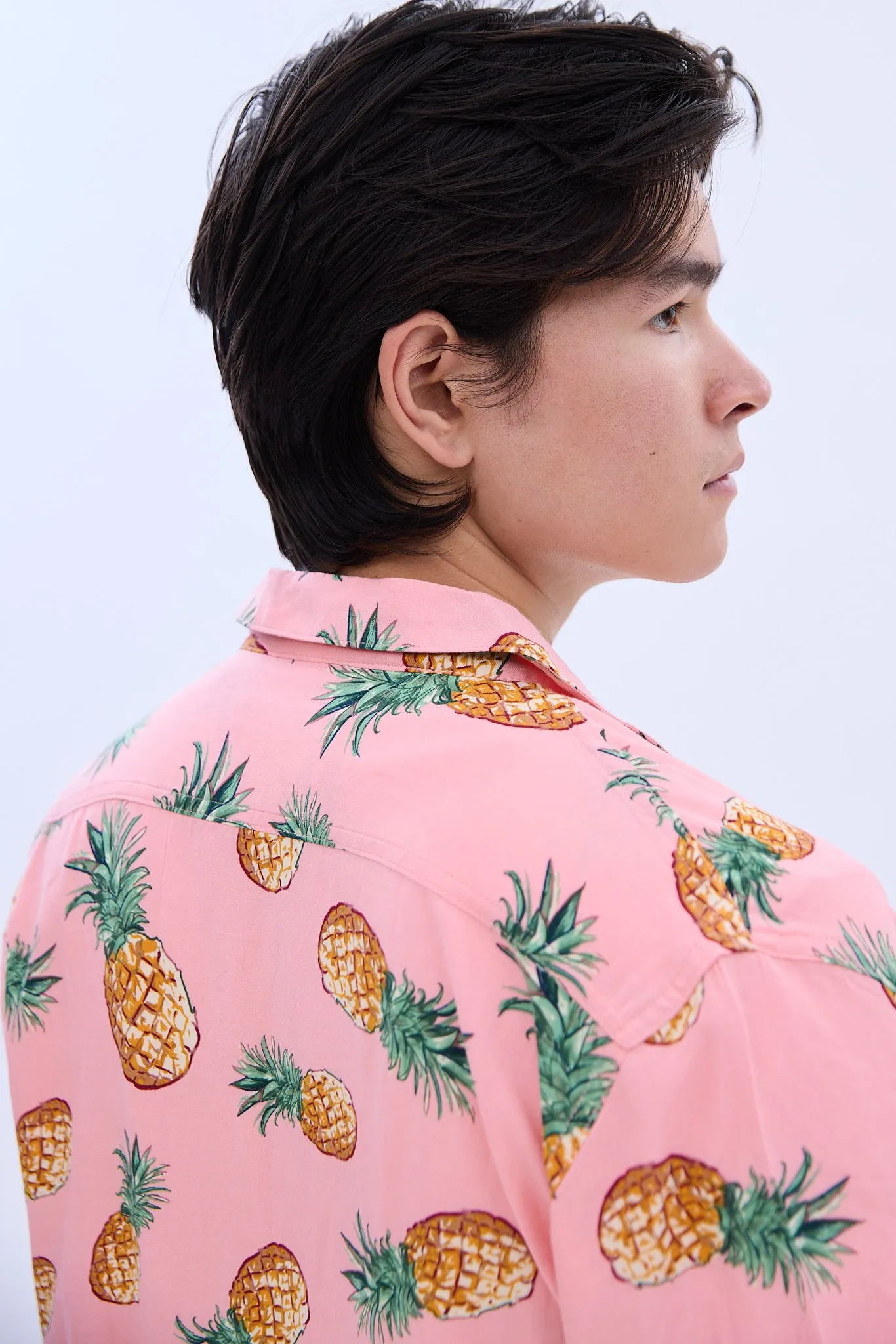 Pineapple Print Short Sleeve Resort Shirt