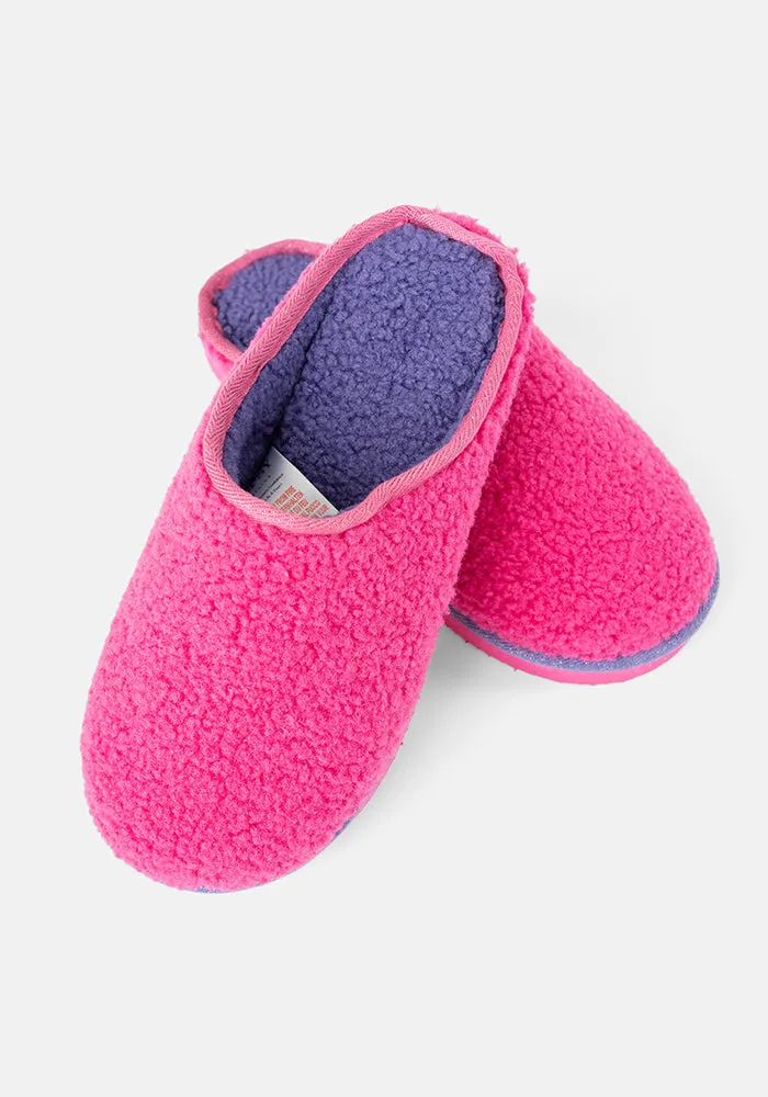 Pink Borg Mule Slippers