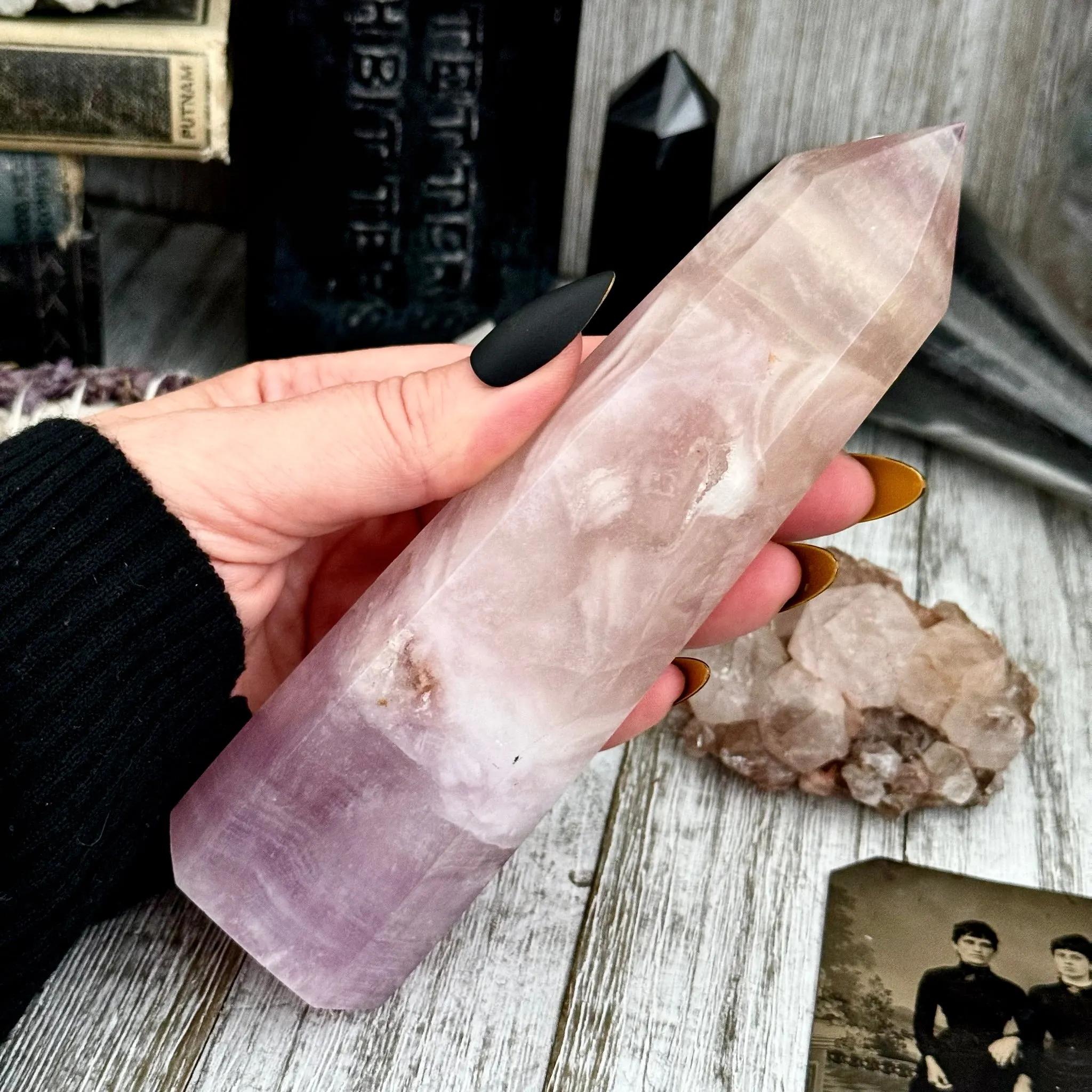 Purple Fluorite Crystal Crystal Point Self Standing / FoxlarkCrystals