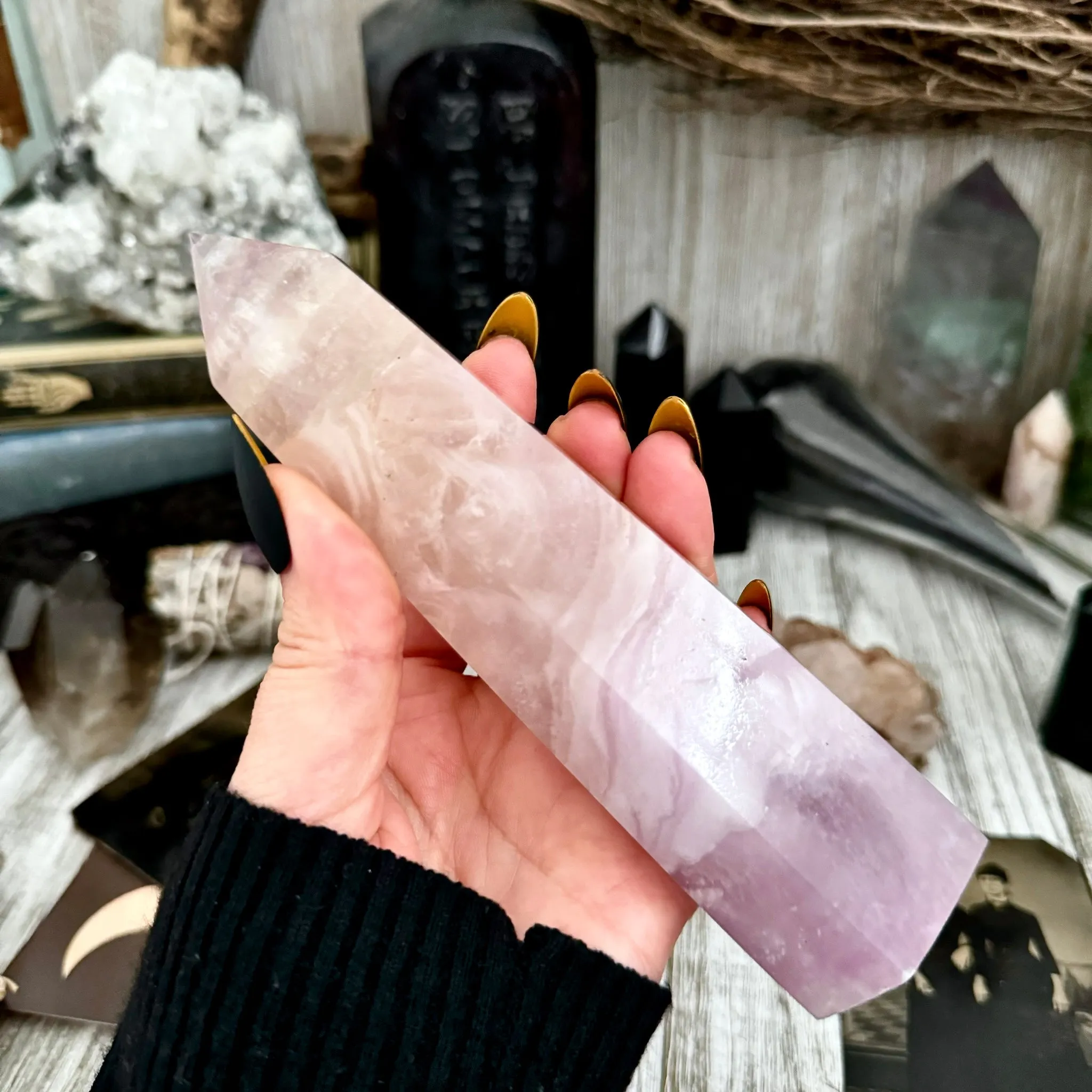 Purple Fluorite Crystal Crystal Point Self Standing / FoxlarkCrystals