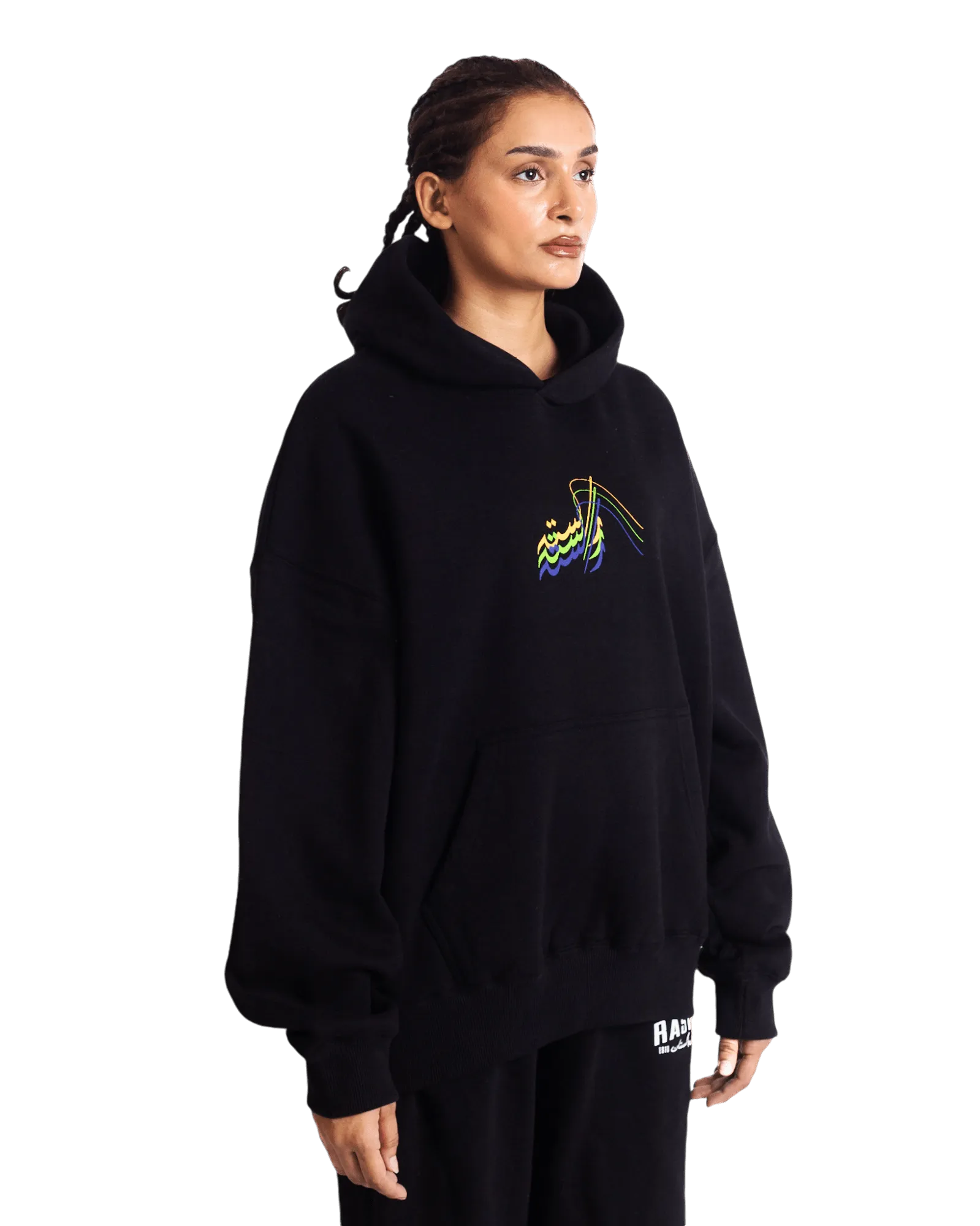 "NAZARIYA" BLACK HOODIE