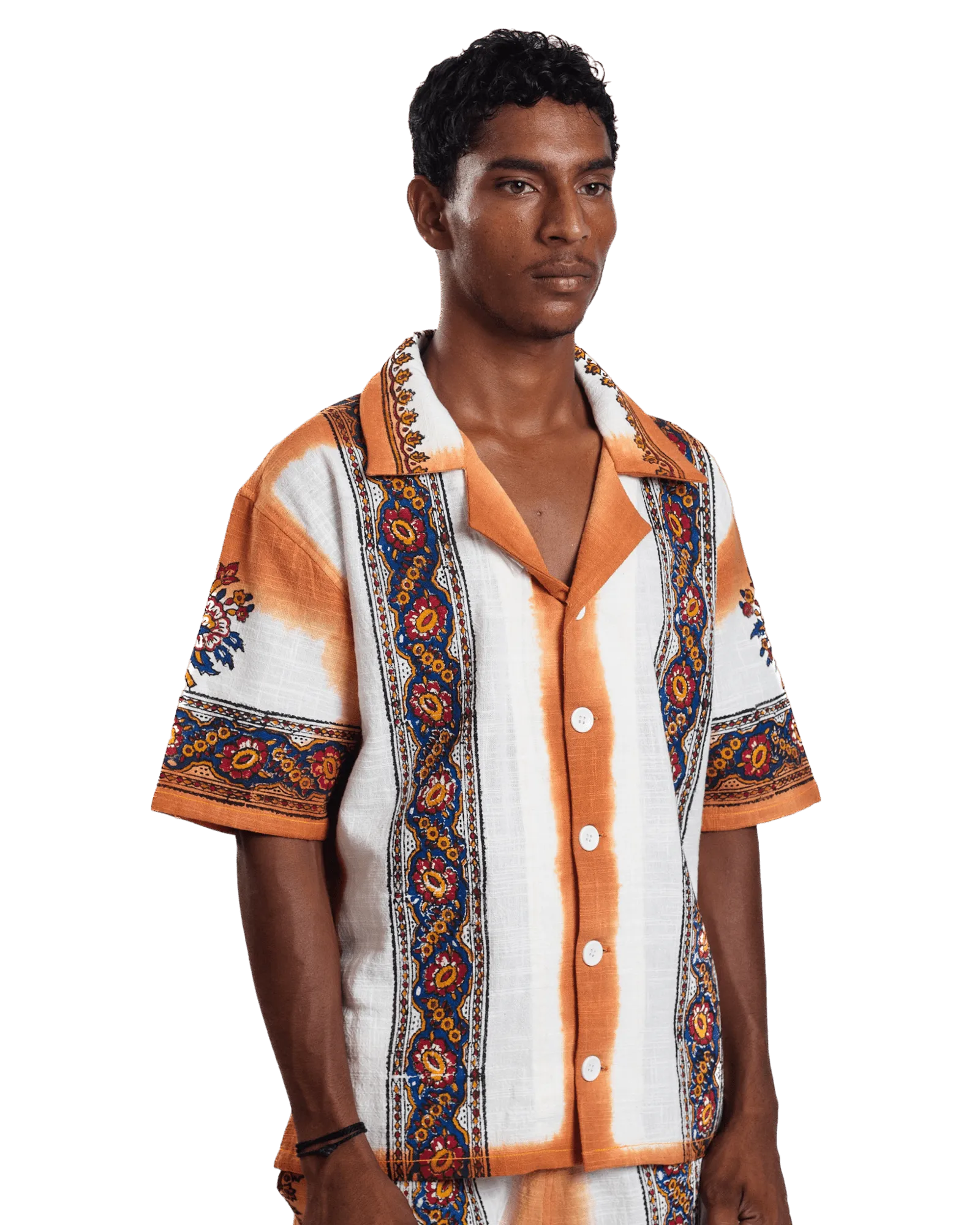 "Sunset Mirage" Block Printed Button Down