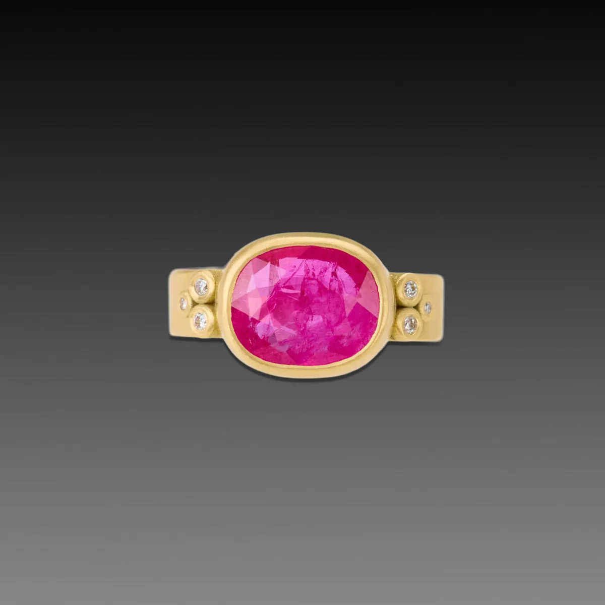 Ruby Ring with Diamonds