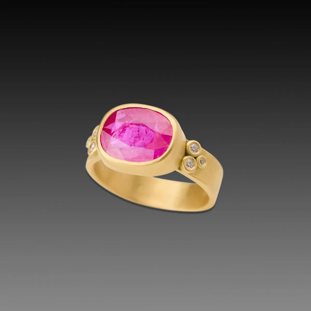 Ruby Ring with Diamonds