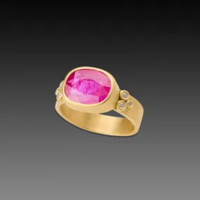 Ruby Ring with Diamonds