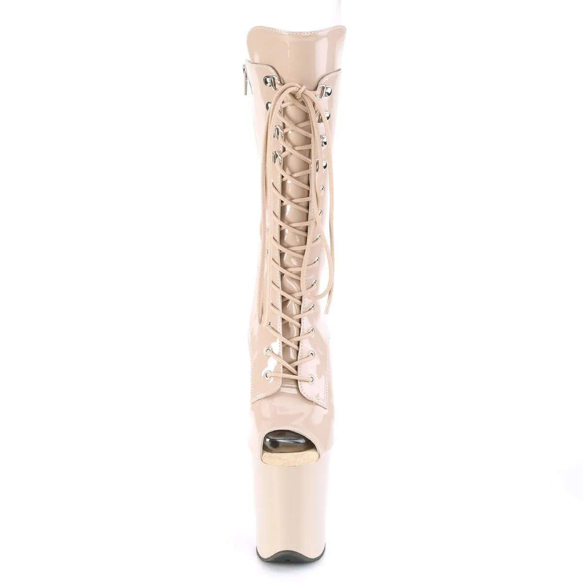 Seductive-1051 Exotic Boot | Nude Patent