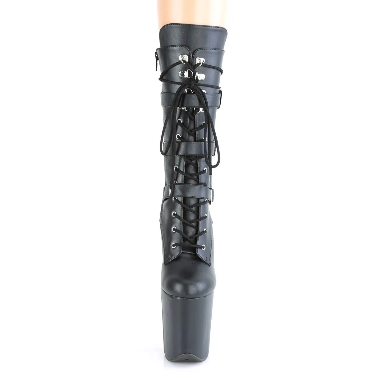 Seductive-1053 Exotic Boot | Black Faux Leather