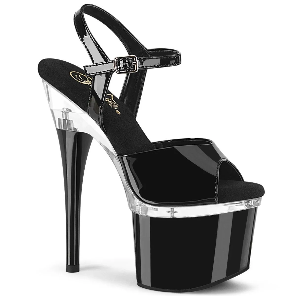 Seductive-B2022 Exotic Sandal | Black Patent