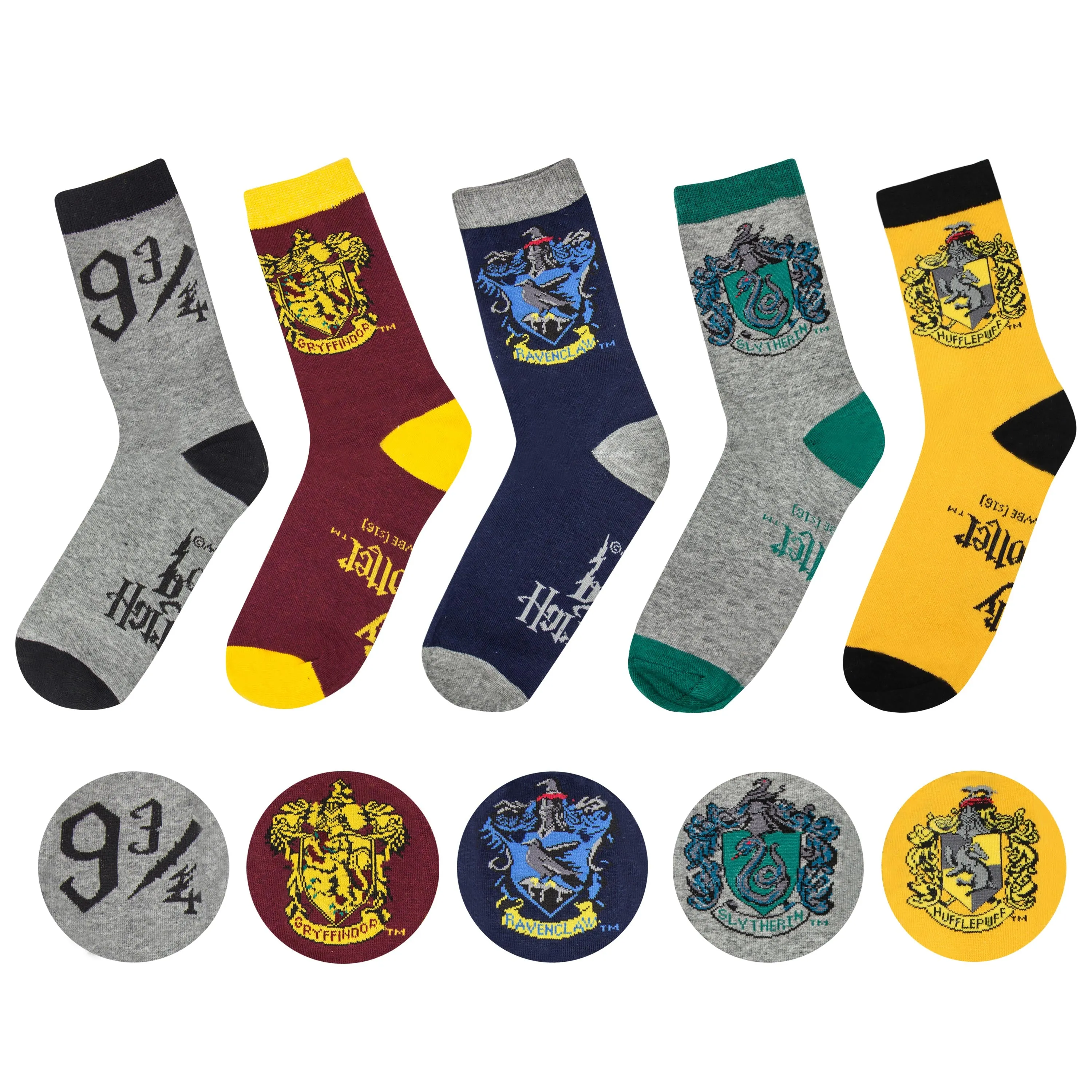 *Set of 5 Crests Socks