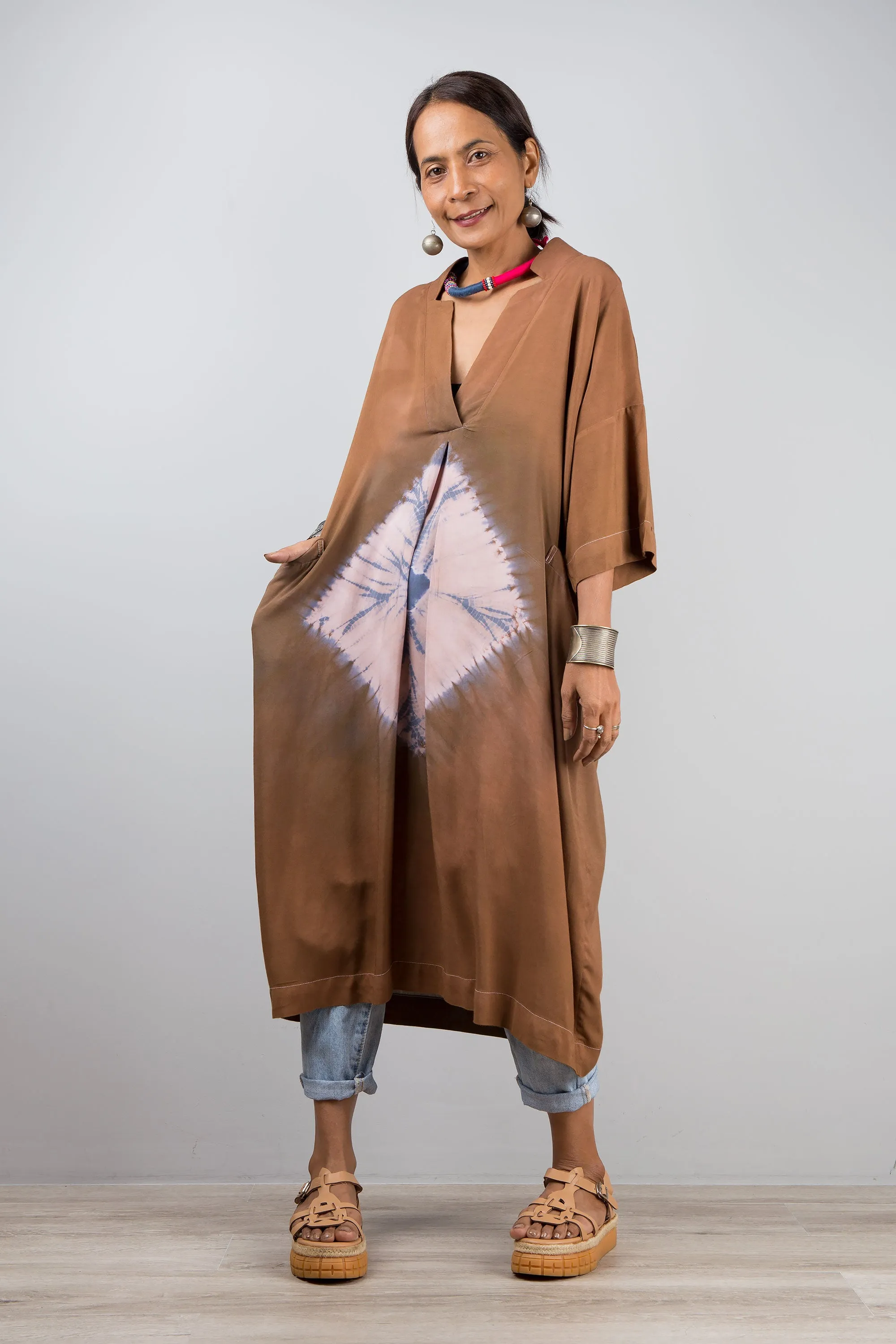 Shibori Kaftan dress