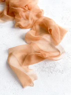 Silk Gossamer Ribbon in Apricot