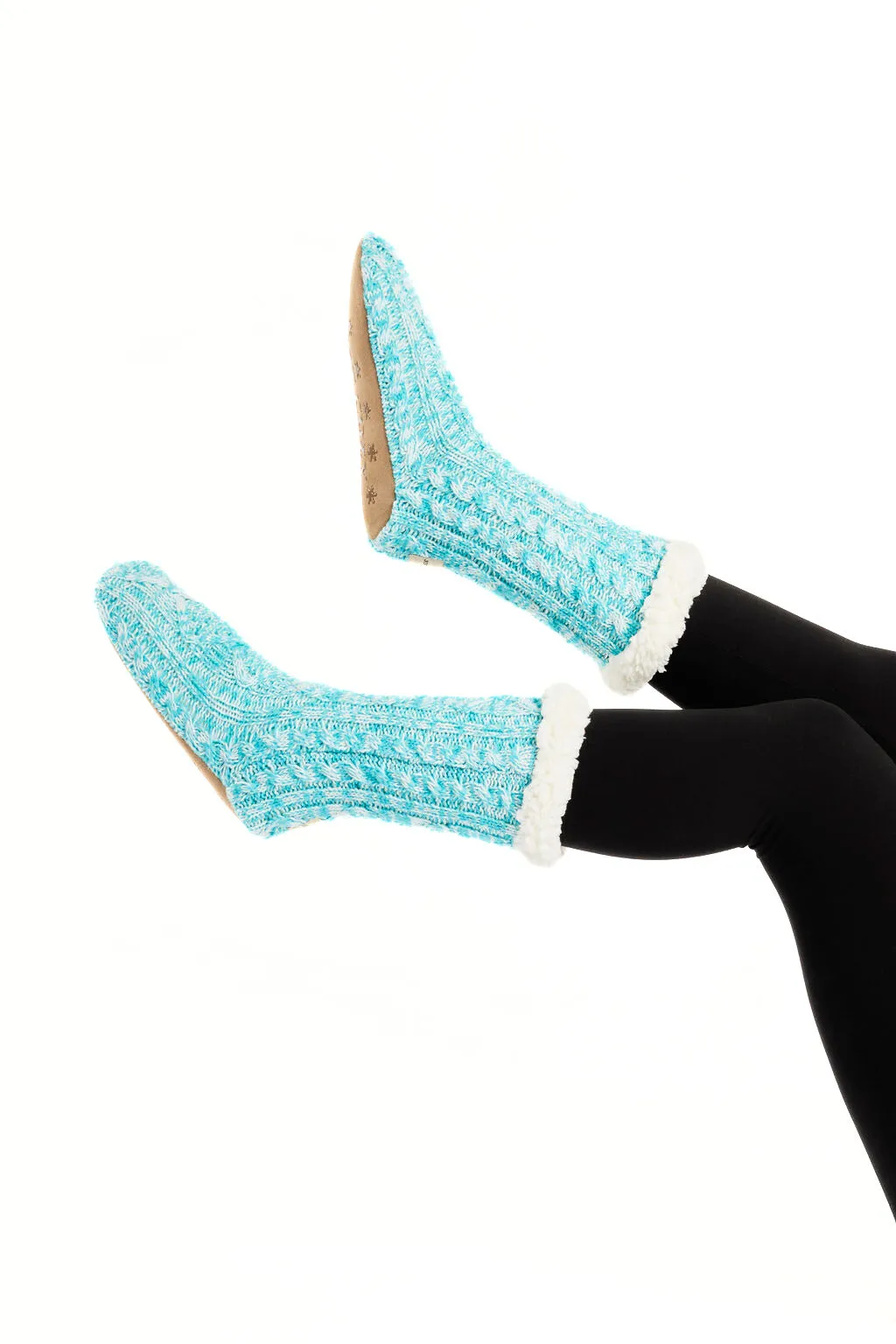 Sky Blue - Cozy Slipper Socks