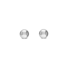 Sterling Silver 4mm Round Ball Stud Earrings