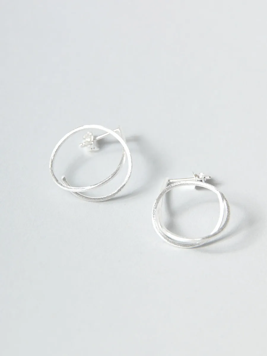 Sterling Silver Loose Knot Earrings