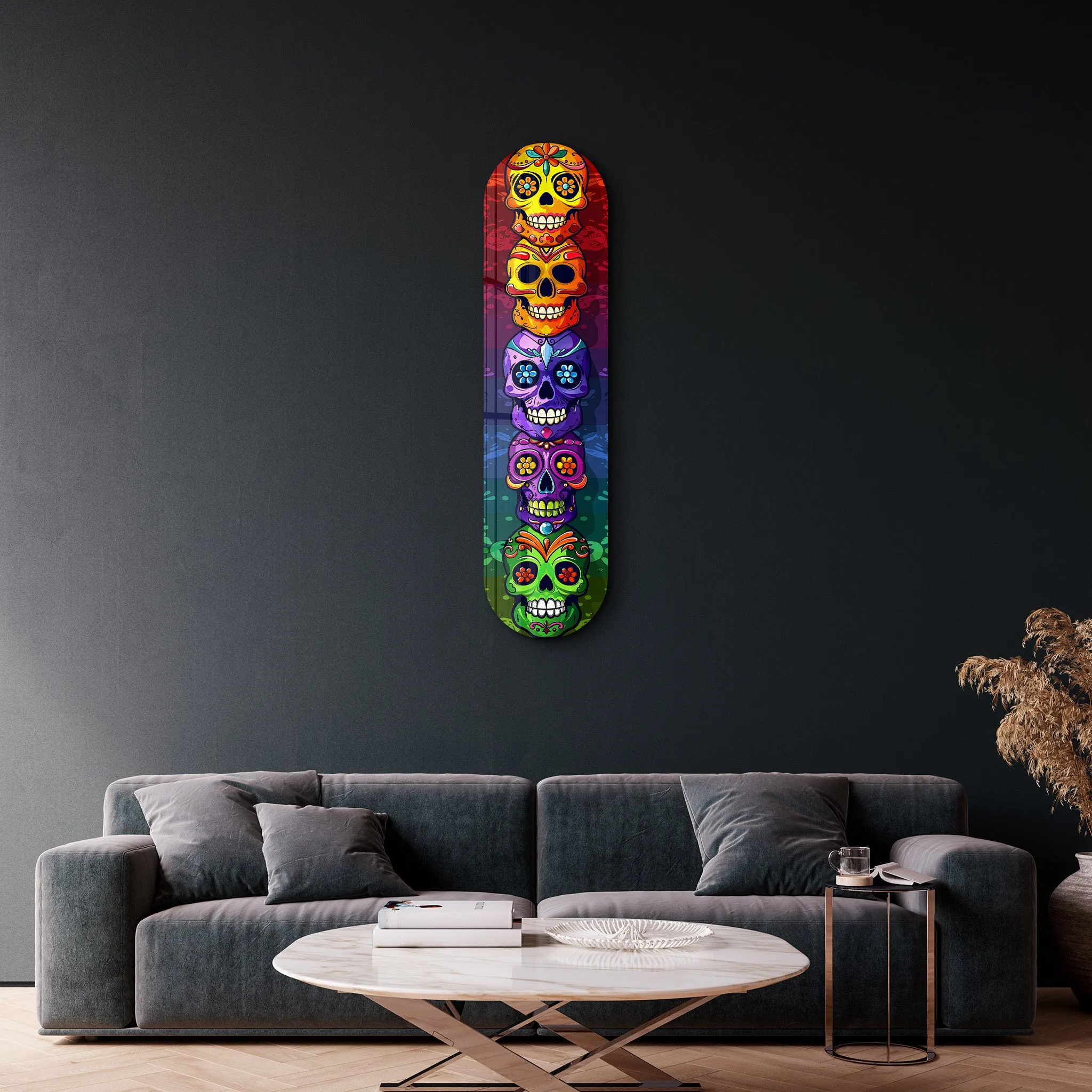 Sugar Skulls V2 | Glass Wall Art