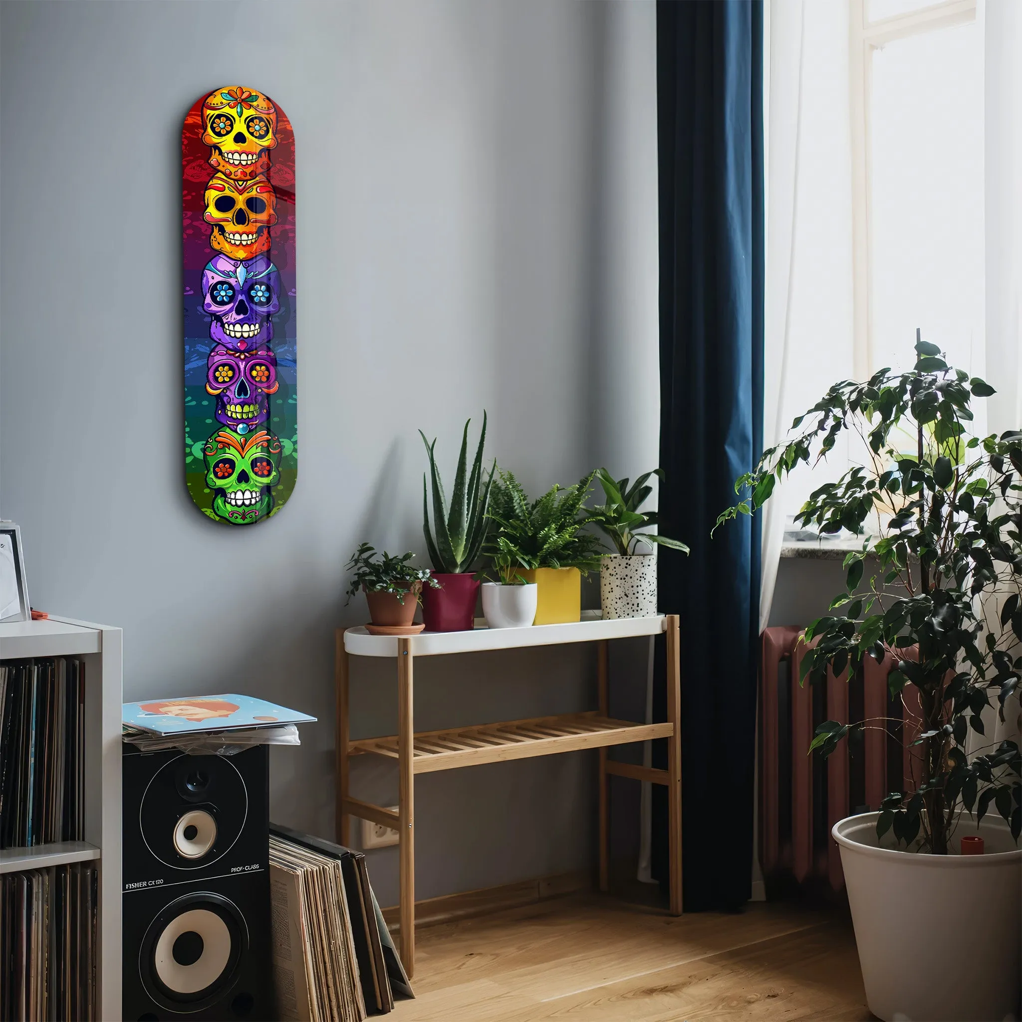 Sugar Skulls V2 | Glass Wall Art