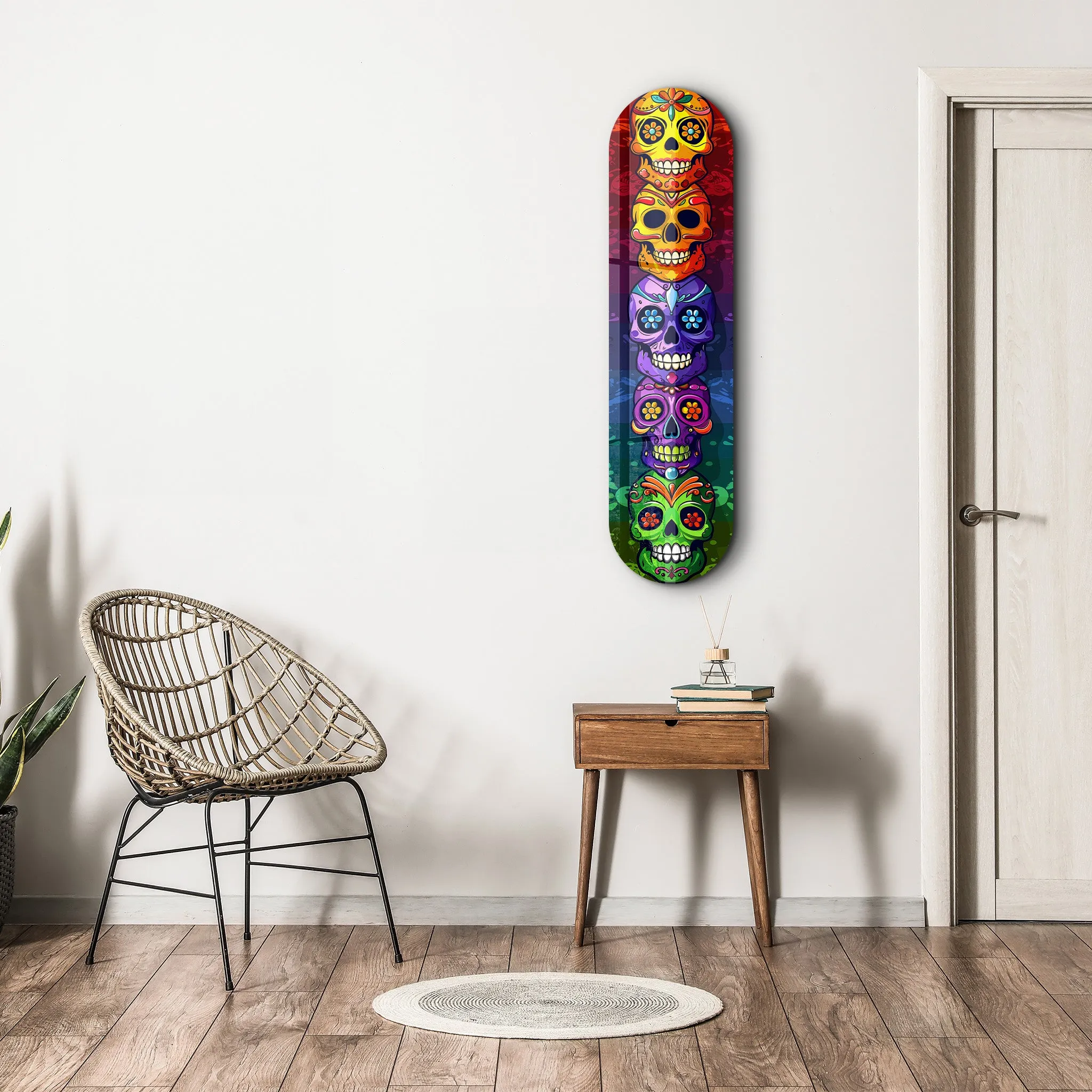 Sugar Skulls V2 | Glass Wall Art