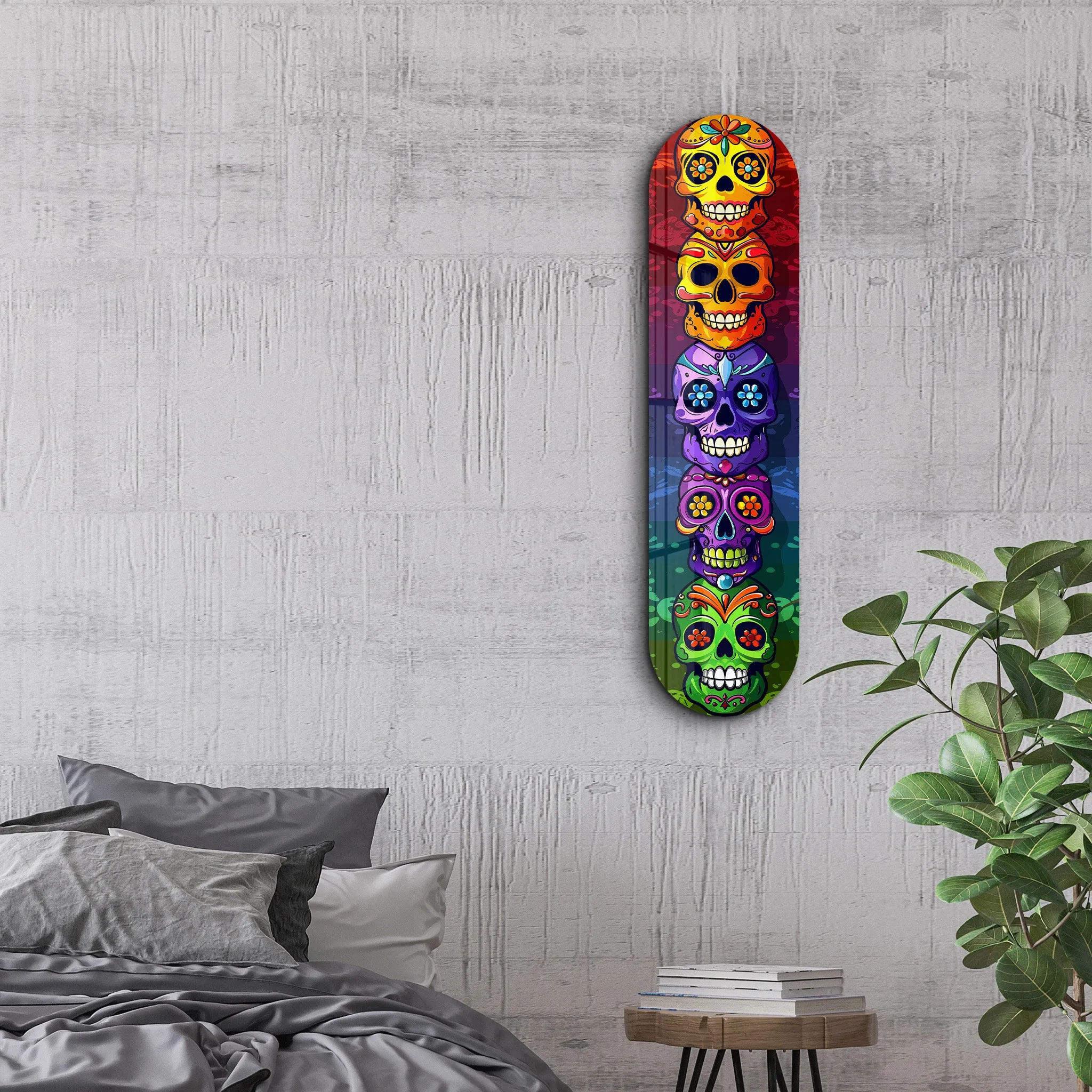 Sugar Skulls V2 | Glass Wall Art