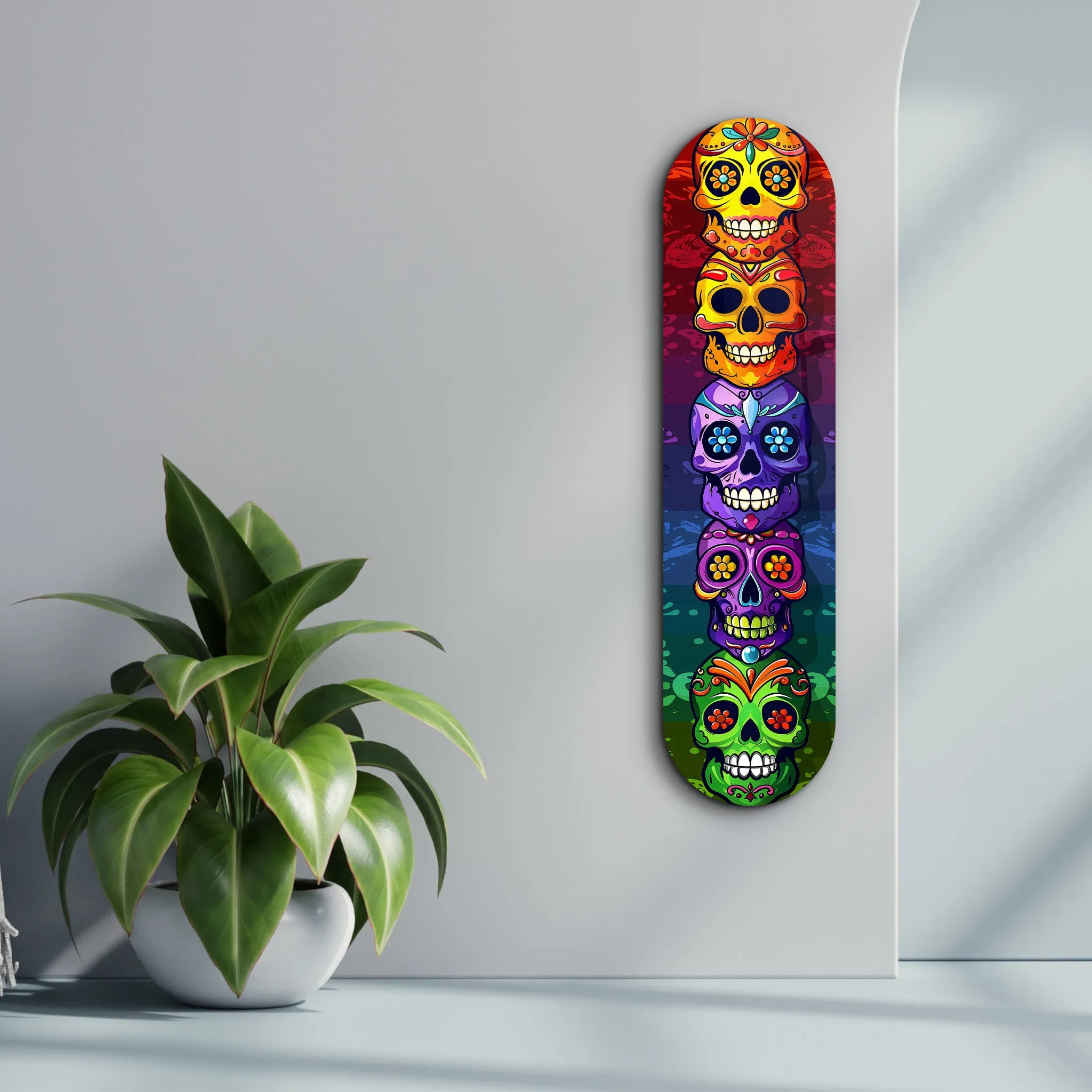 Sugar Skulls V2 | Glass Wall Art