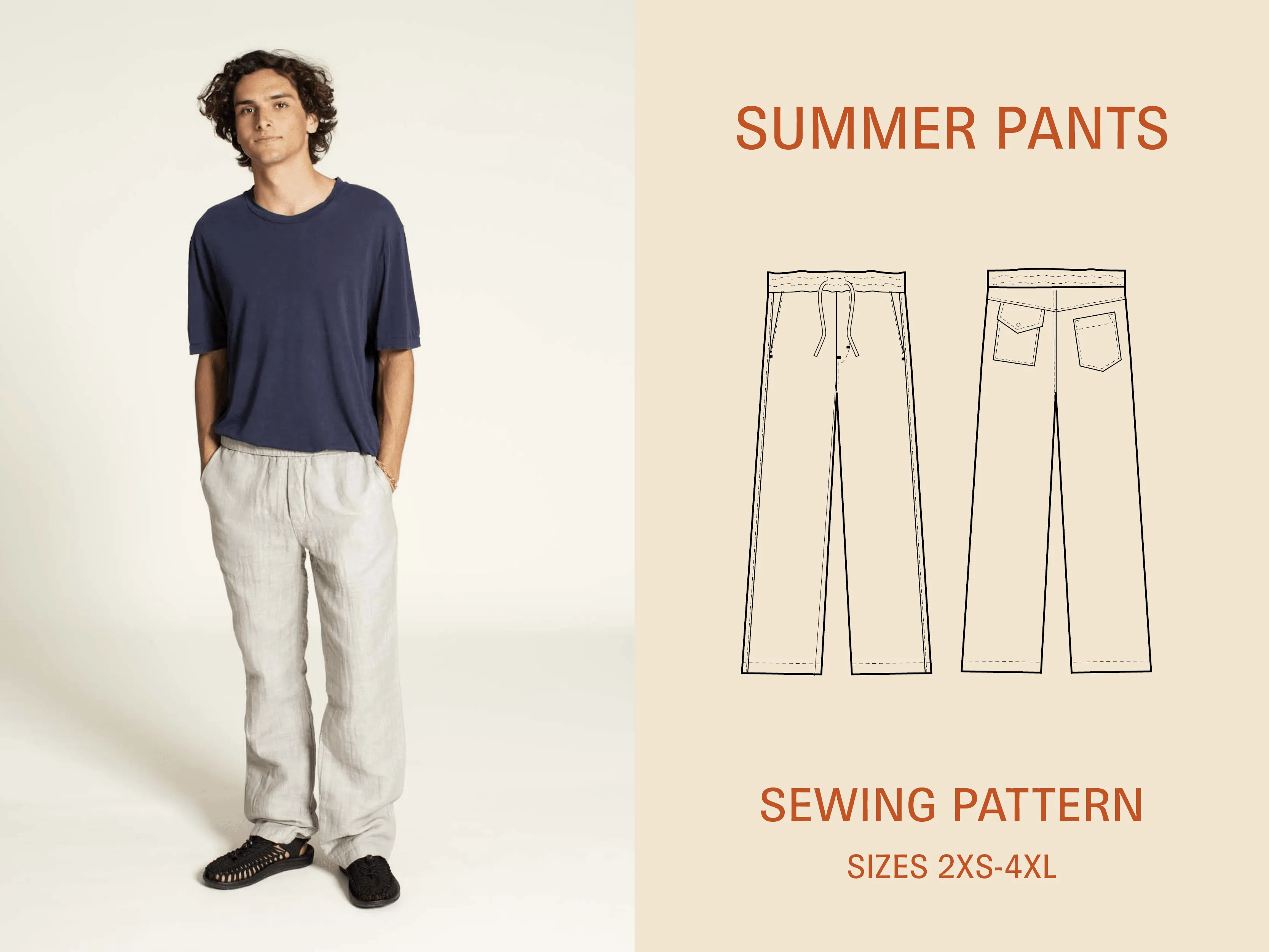 Summer Pants-Printed Pattern