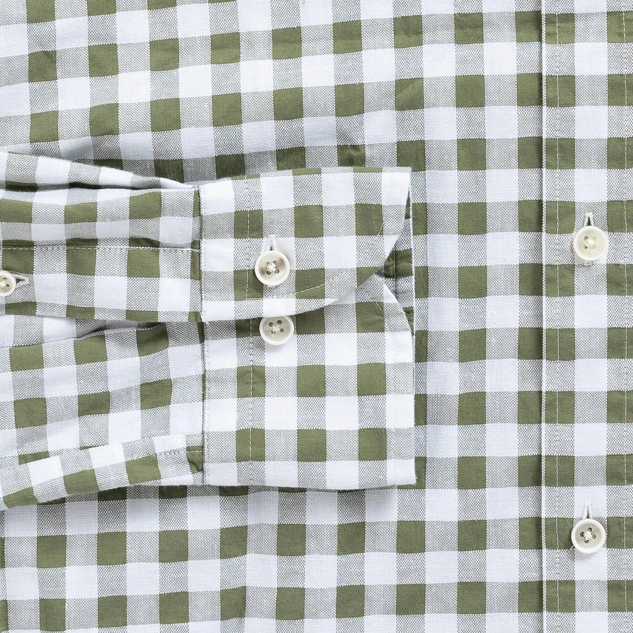 The Dusty Olive Coleman Cotton Linen Gingham Custom Shirt