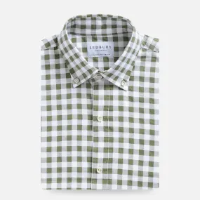 The Dusty Olive Coleman Cotton Linen Gingham Custom Shirt