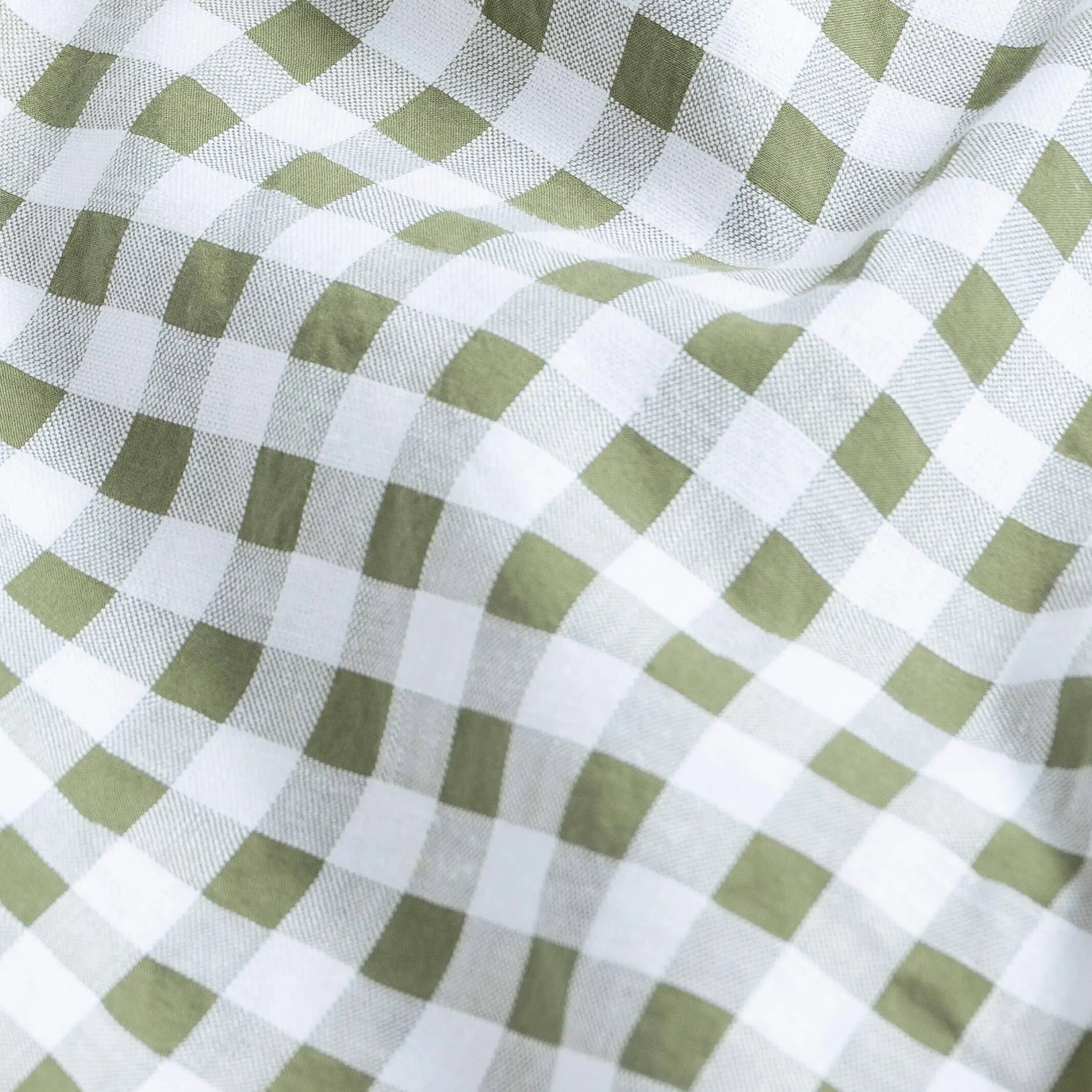 The Dusty Olive Coleman Cotton Linen Gingham Custom Shirt