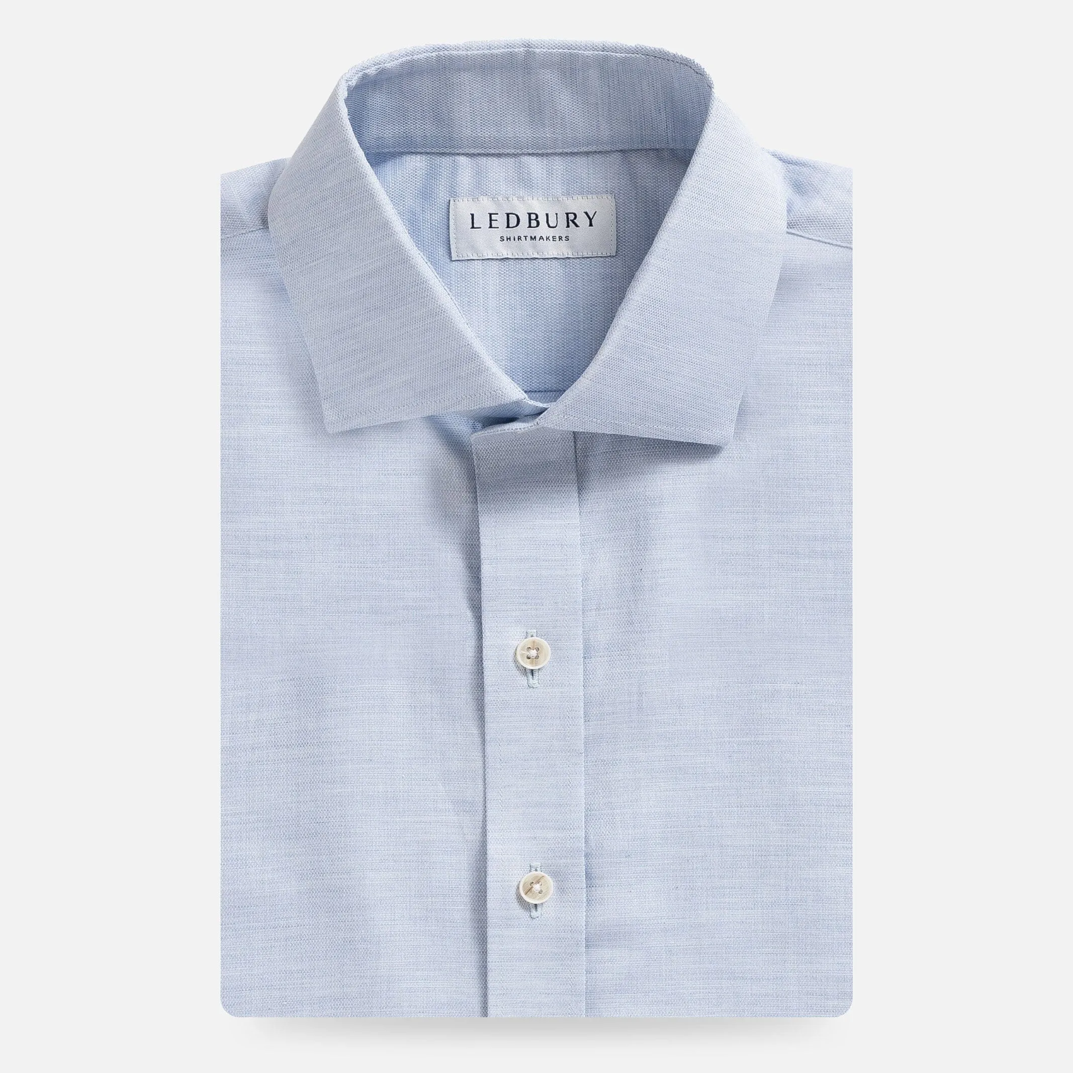 The Light Blue Brompton Mouline Custom Shirt