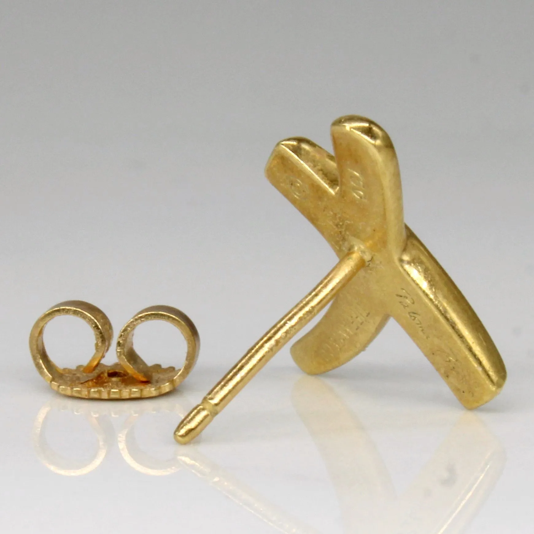 'Tiffany & Co' 18k Yellow Gold Earrings