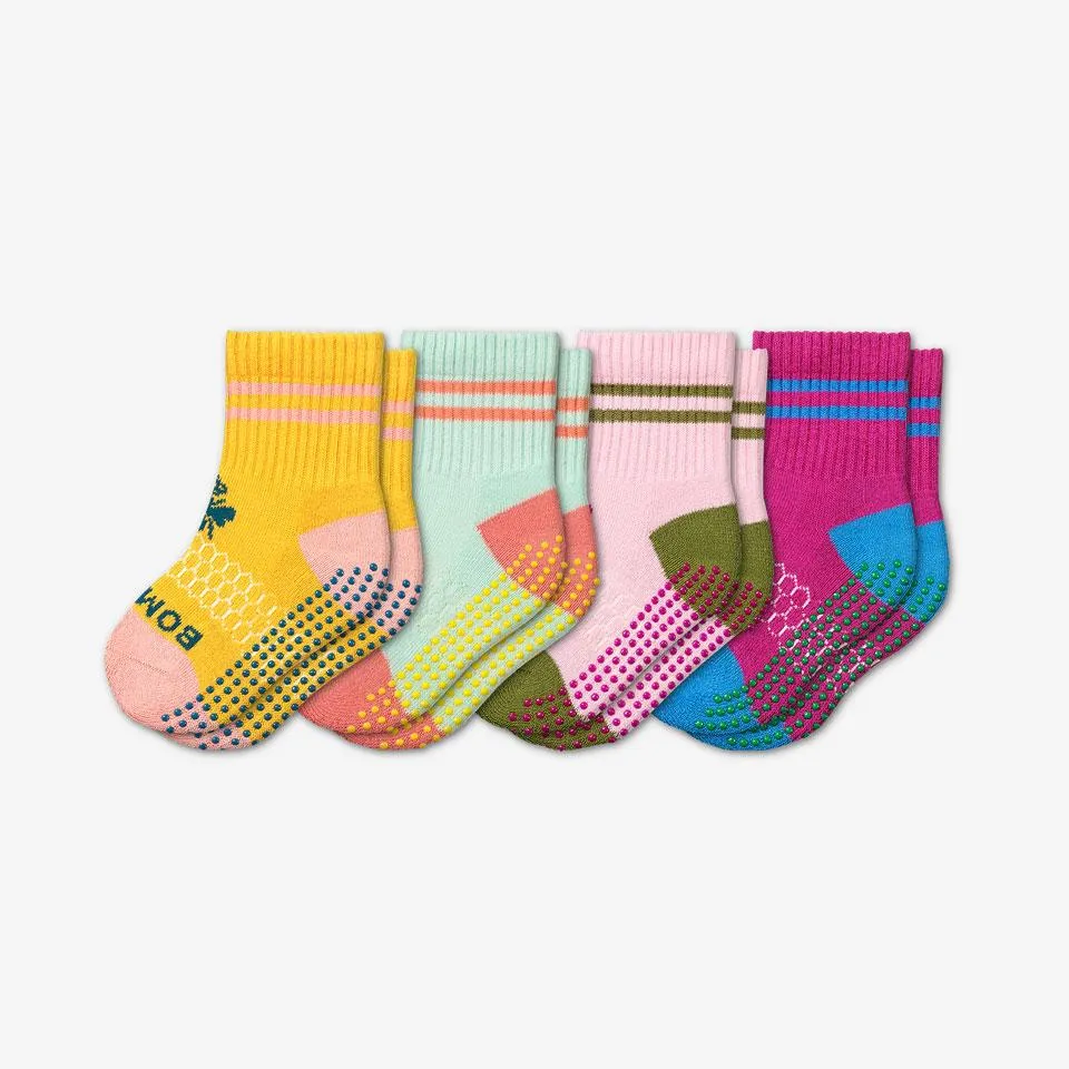 Toddler Gripper Calf Sock 4-Pack