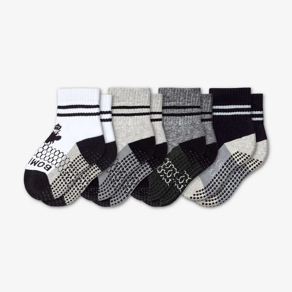 Toddler Gripper Calf Sock 4-Pack