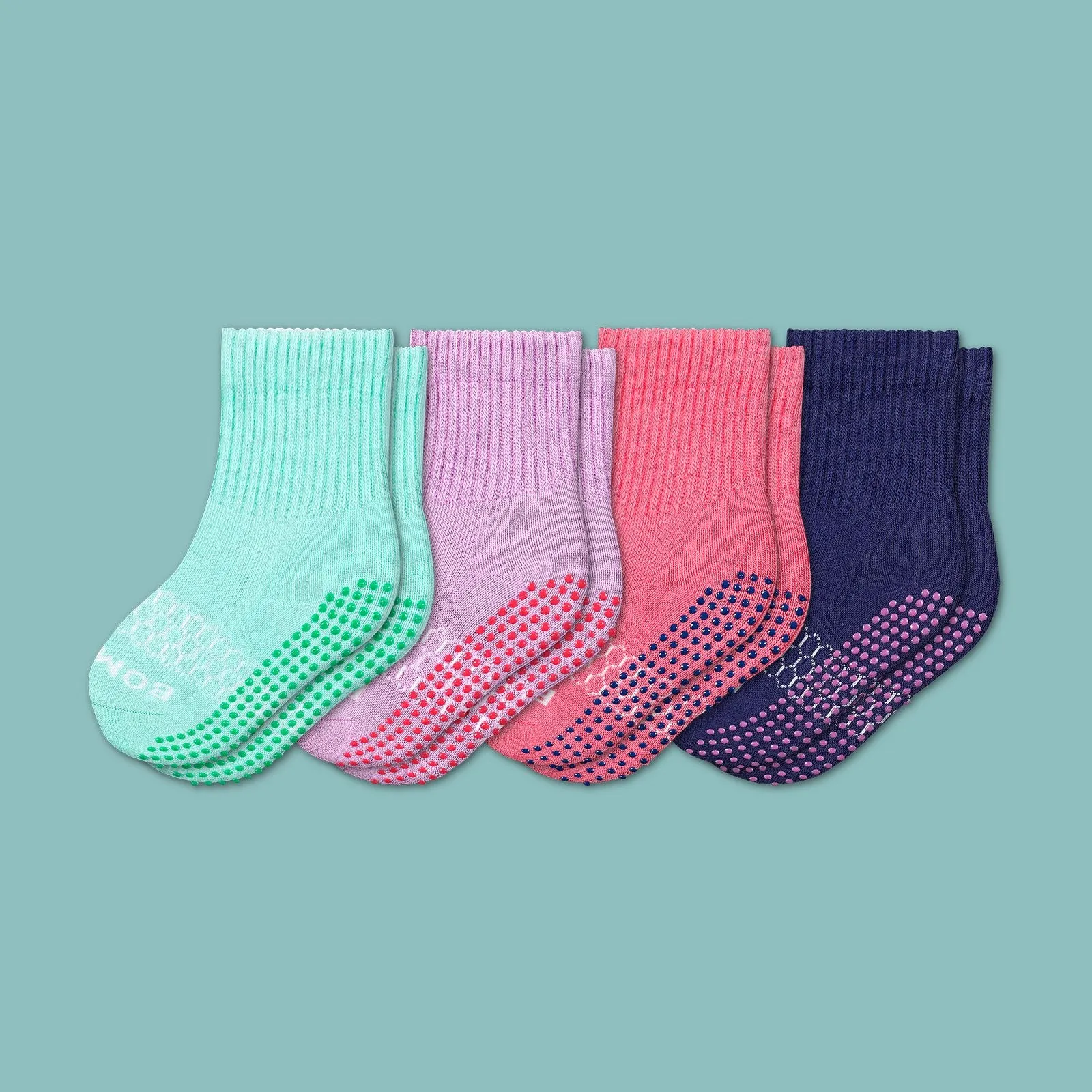 Toddler Gripper Calf Sock 4-Pack